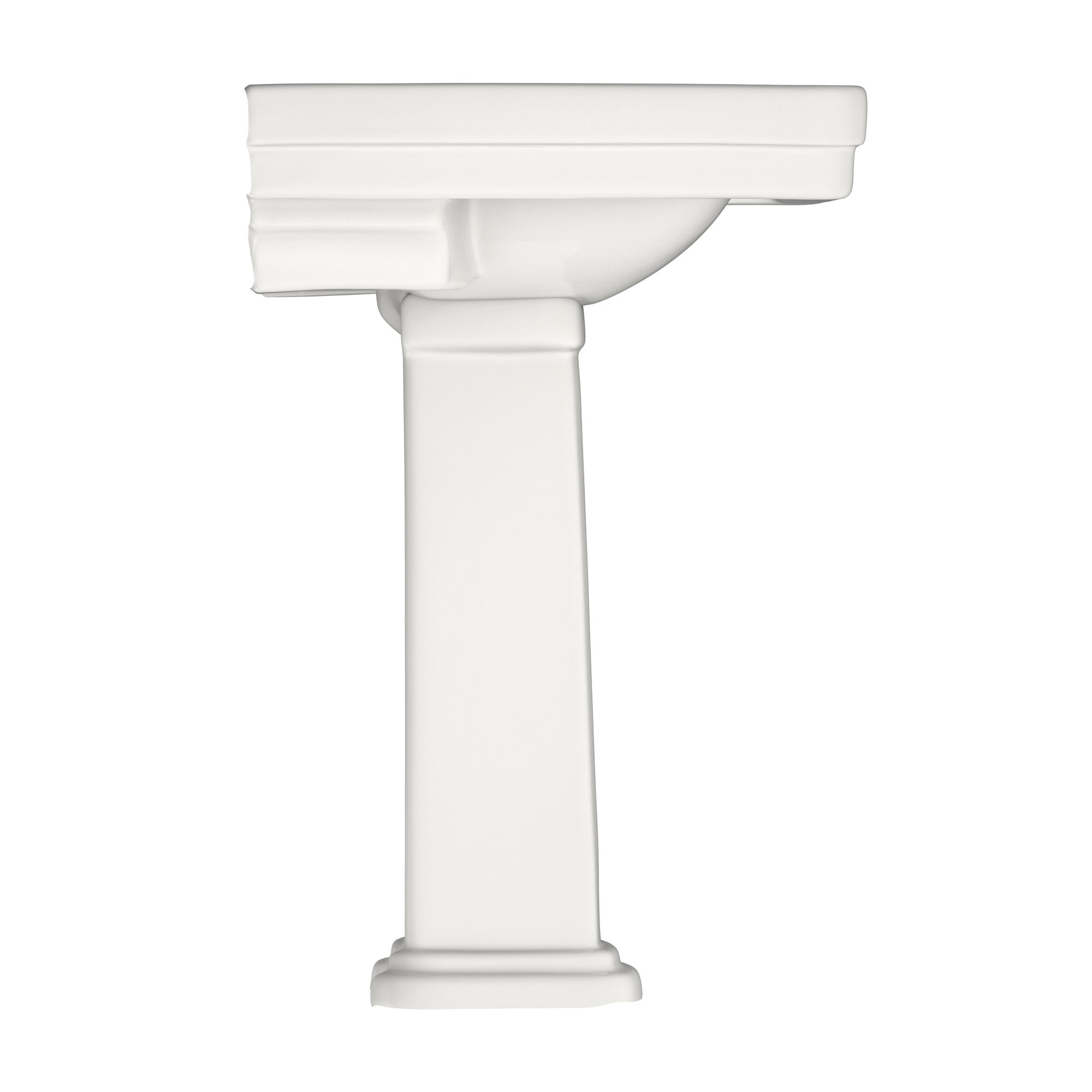 Alternate Image for TOTO Promenade 27-1/2" x 22-1/4" Rectangular Pedestal Bathroom Sink for Single Hole Faucets, Colonial White, LPT530.8N#11, Vitreous China, LPT530N#11