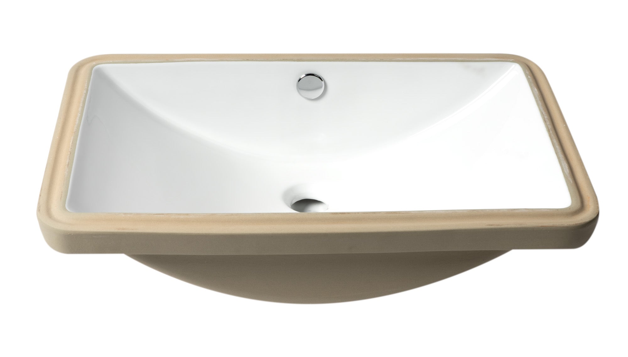 Alternate Image for ALFI brand 23.25" x 16.75" Rectangle Under Mount Porcelain Bathroom Sink, White, No Faucet Hole, ABC603
