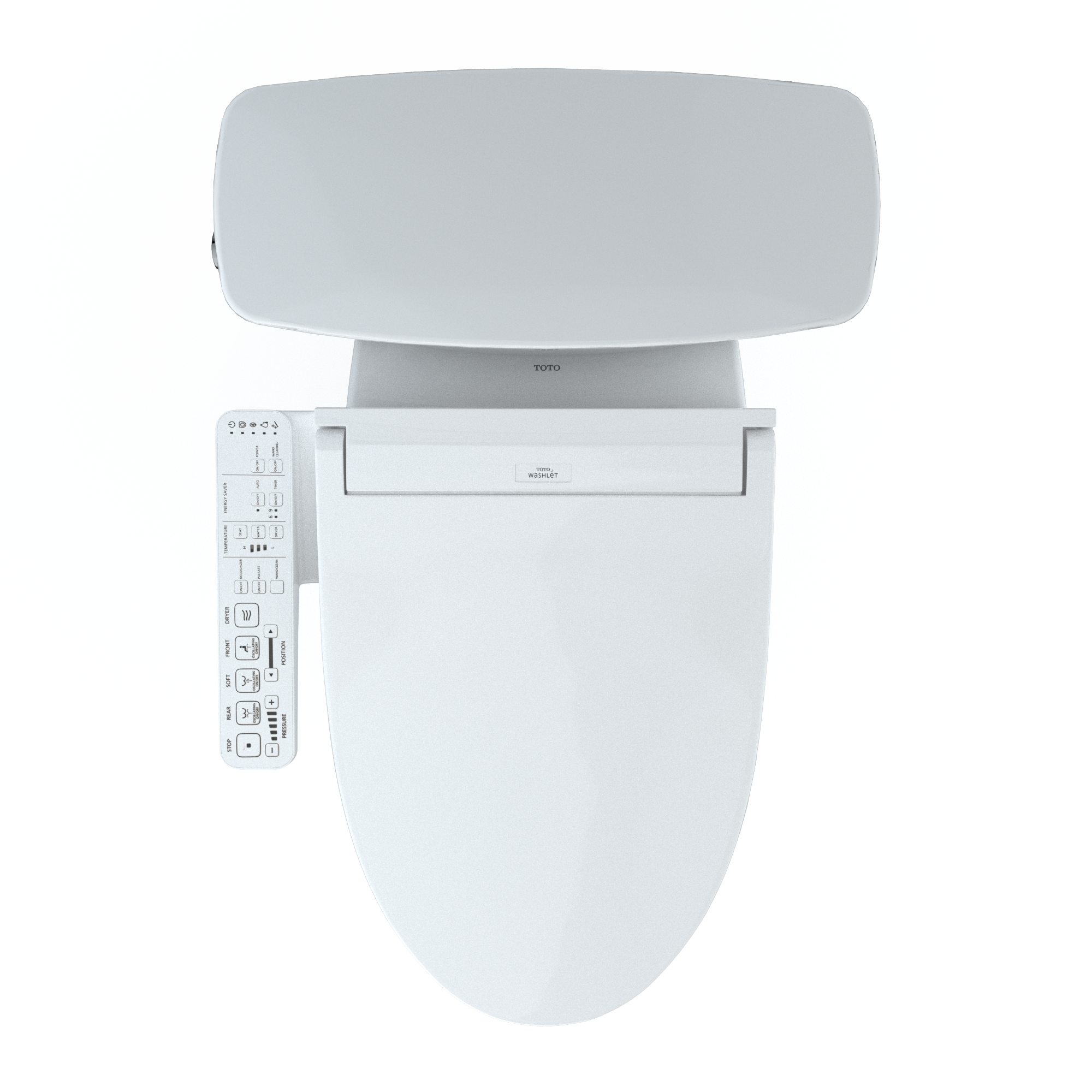 Alternate Image for TOTO Drake Transitional WASHLET+ Two-Piece Elongated 1.28 GPF Universal Height TORNADO FLUSH Toilet with C2 Bidet Seat, Cotton White, Vitreous China, MW7863074CEFG#01