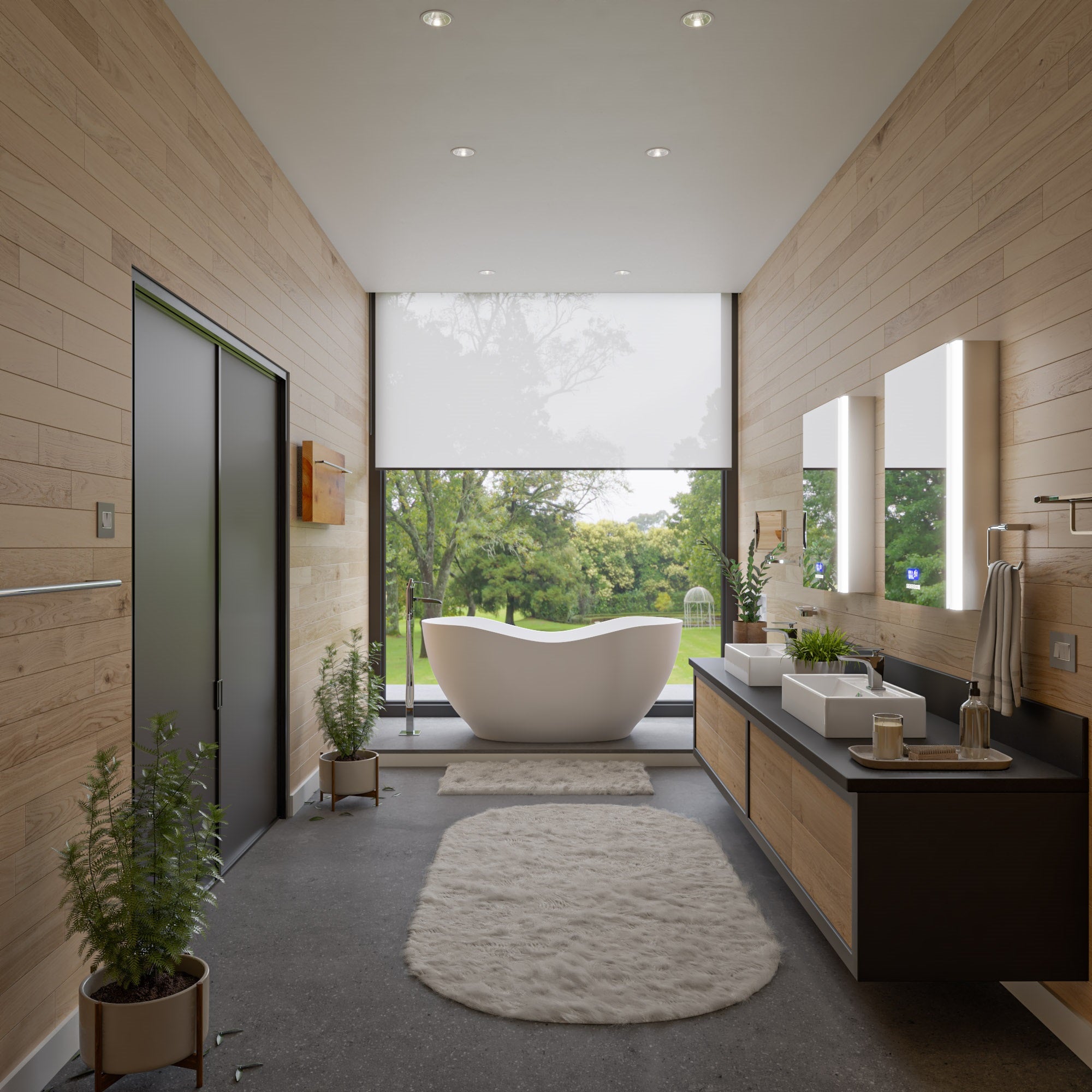 Alternate Image for ALFI brand 66" Solid Surface Smooth Resin Free Standing Oval Soaking Bathtub, White Matte, AB9949
