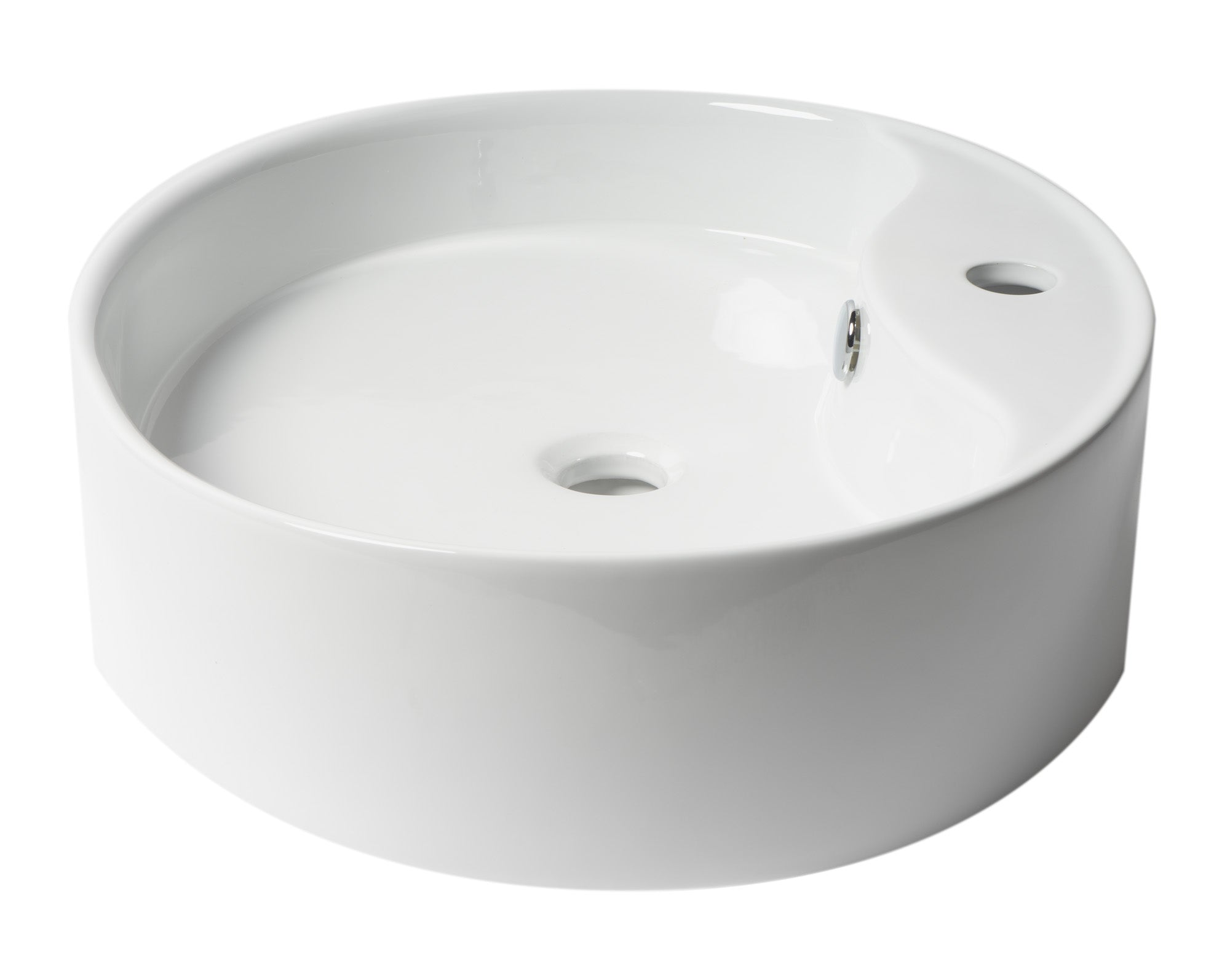 Alternate Image for ALFI brand 22" x 18.13" Oval Above Mount Porcelain Bathroom Sink, White, 1 Faucet Hole, ABC910