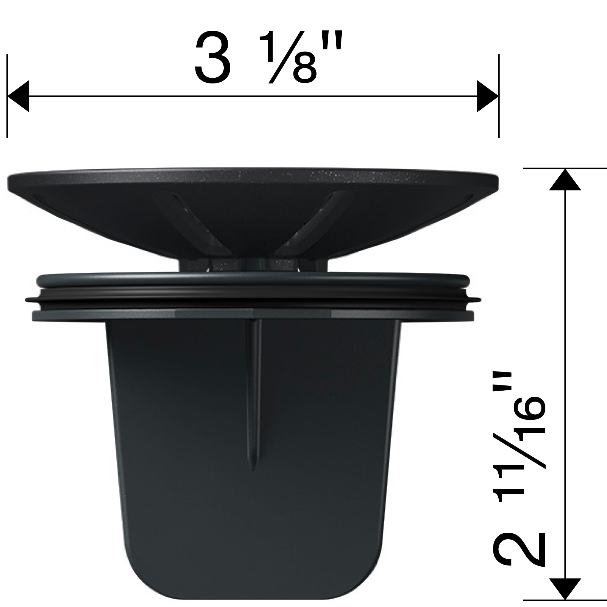 Blanco Essential Silgranit Color-Matched Disposal Flange Drain Insert with Waste Scraper Product Image