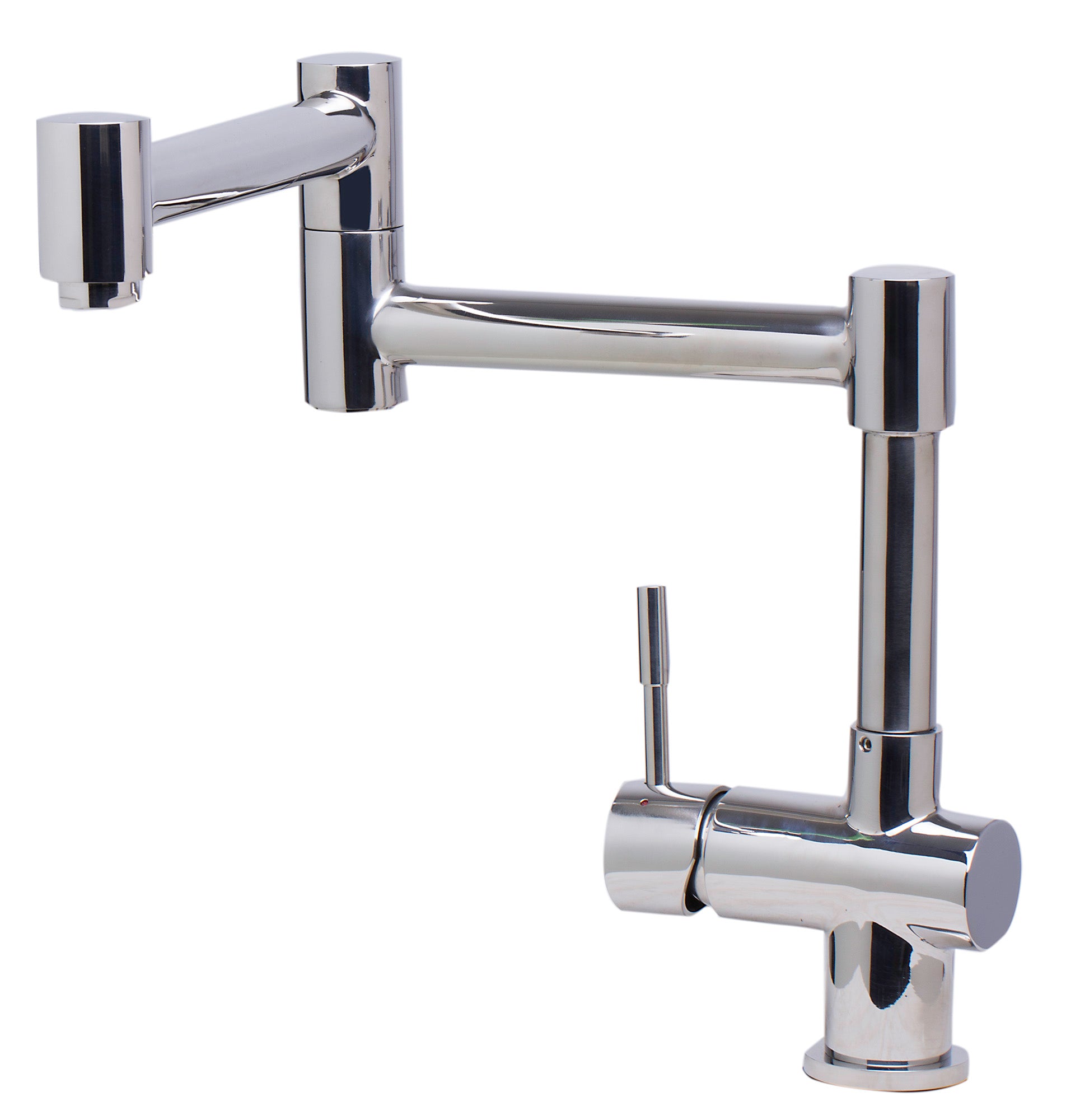 Alternate Image for ALFI Solid Polished Stainless Steel Retractable Single Hole Kitchen Faucet, AB2038-PSS