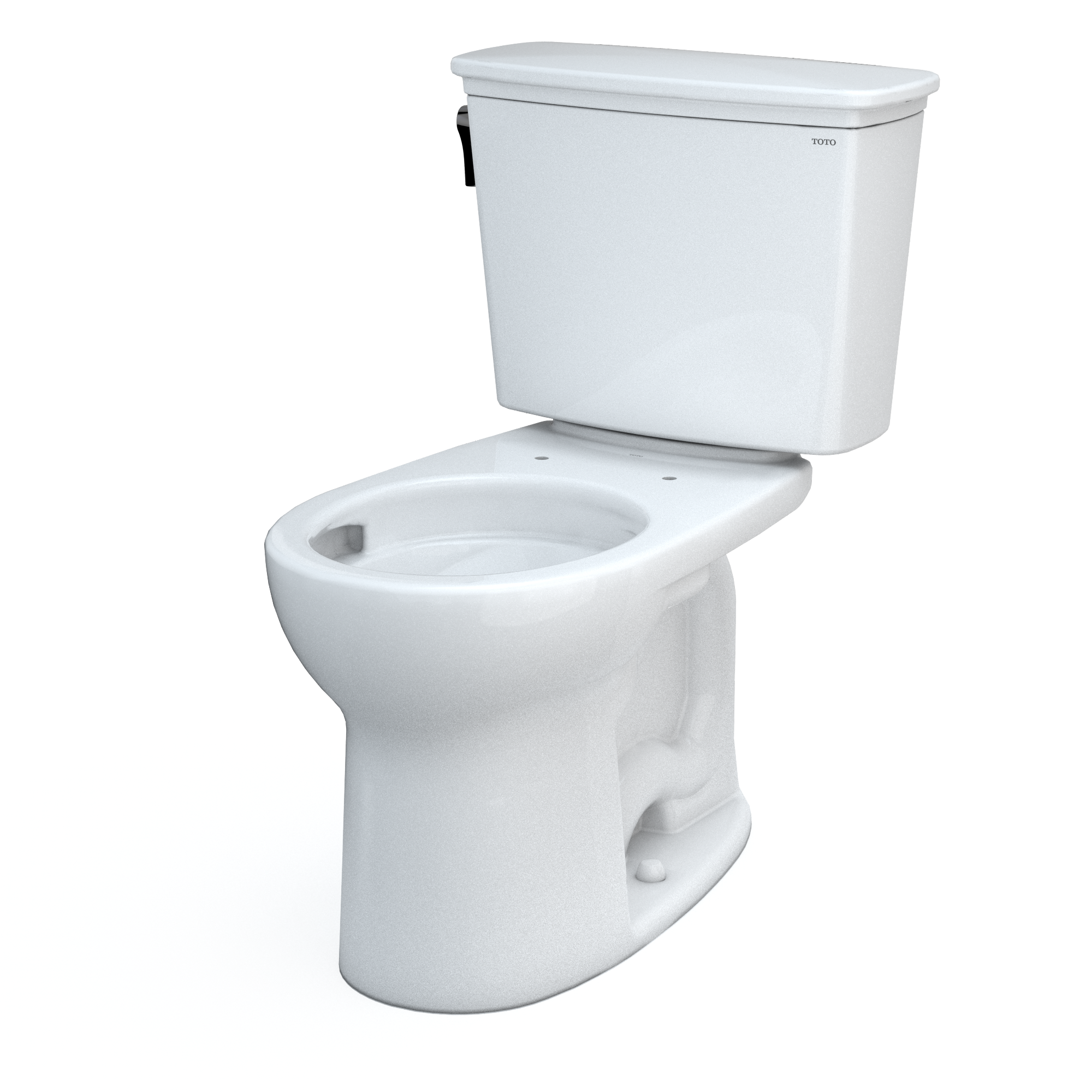 Alternate Image for TOTO Drake Transitional Two-Piece Round 1.28 GPF Universal Height TORNADO FLUSH Toilet with CEFIONTECT, Cotton White, Vitreous China, CST785CEFG#01