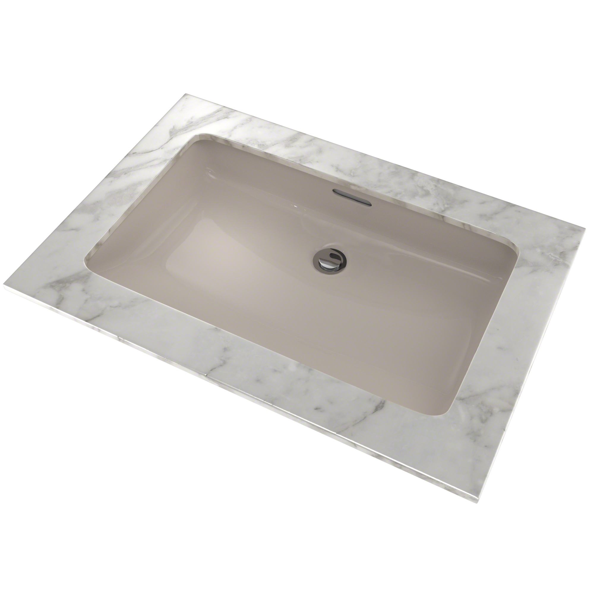 Alternate Image for TOTO Rectangular Undermount Bathroom Sink with CEFIONTECT, Bone, Vitreous China, LT191G#03