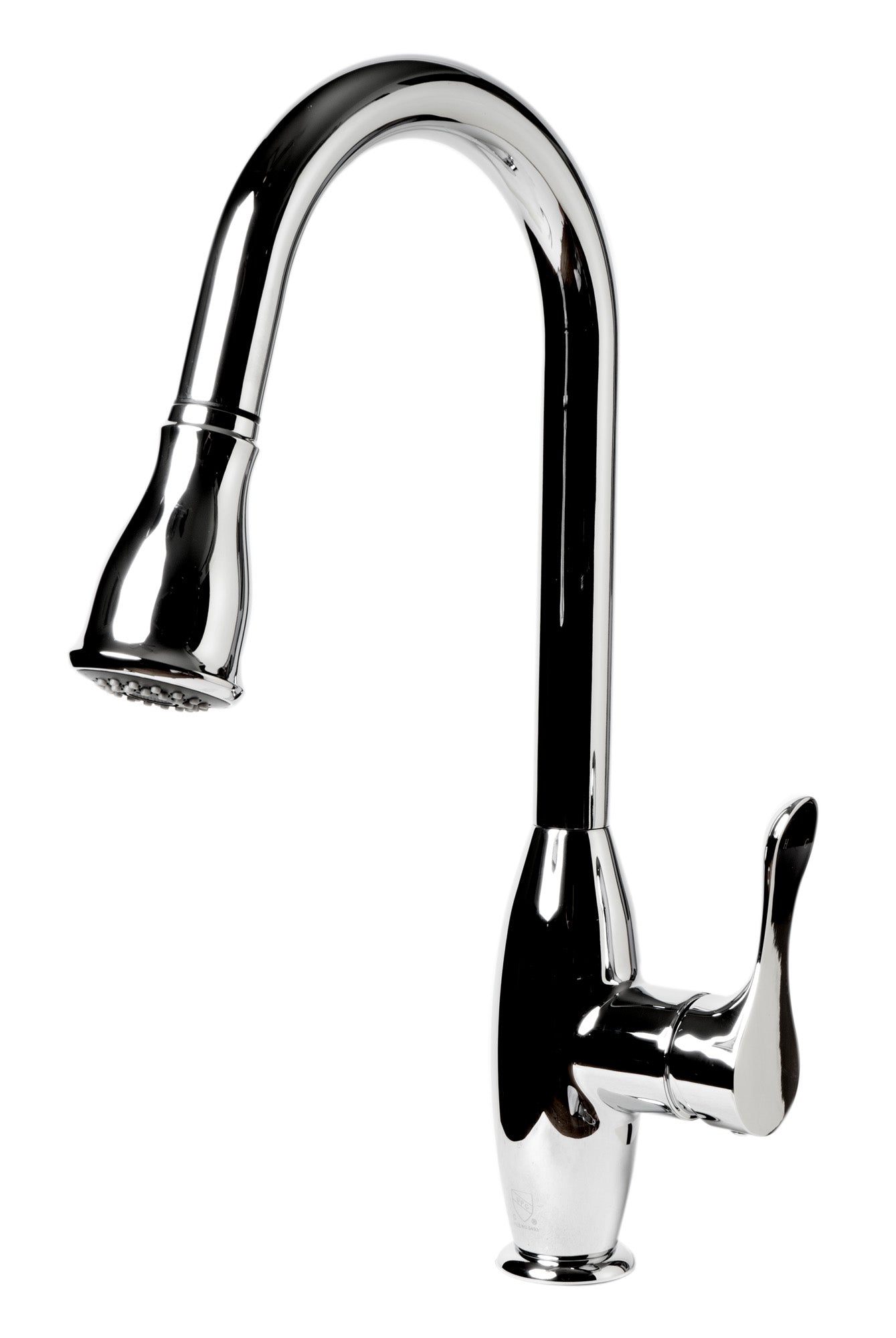 Alternate Image for ALFI brand 1.8 GPM Lever Gooseneck Spout Touch Kitchen Faucet, Gray, Pull Down, Polished Chrome, Traditional, ABKF3783-PC