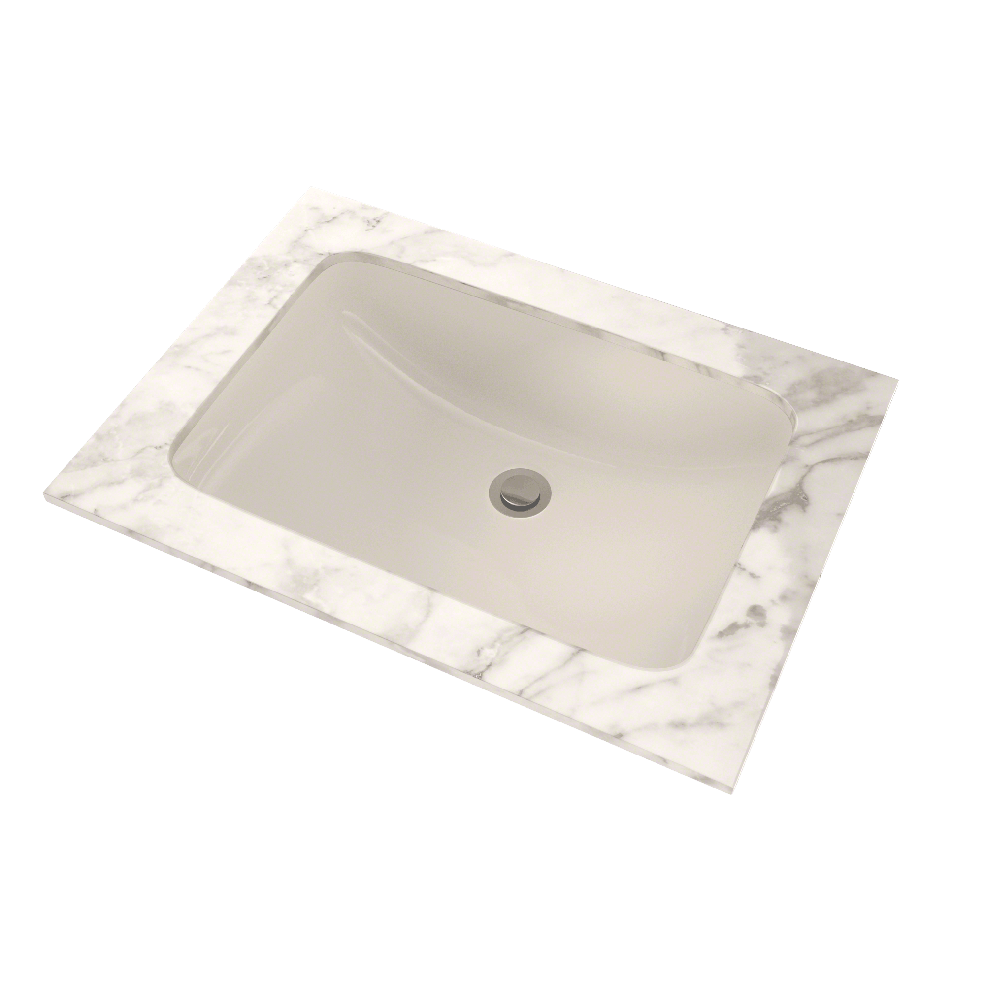Alternate Image for TOTO 19" x 12-3/8" Rectangular Undermount Bathroom Sink with CEFIONTECT, Sedona Beige, Vitreous China, LT542G#12