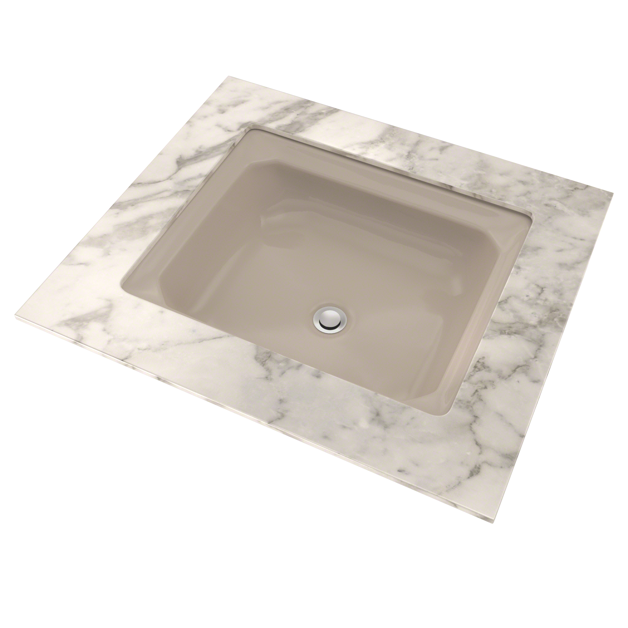 Alternate Image for TOTO Guinevere Rectangular Undermount Bathroom Sink with CEFIONTECT, Bone, Vitreous China, LT973G#03