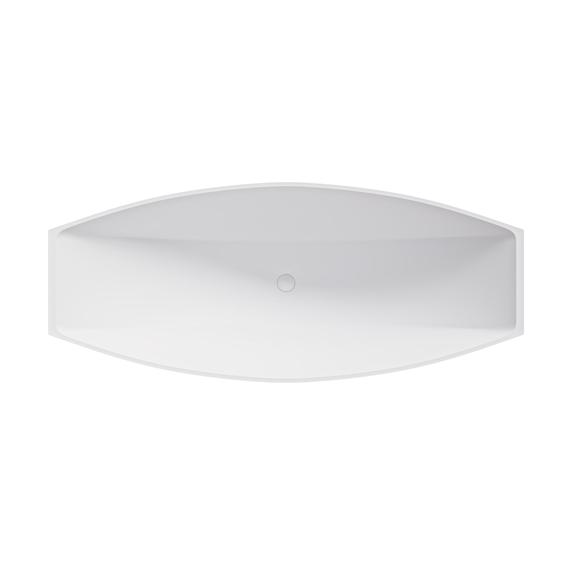 Alternate Image for ALFI brand 71" Solid Surface Resin Free Standing Oval Bathtub, Hammock Style, White Matte, AB9991