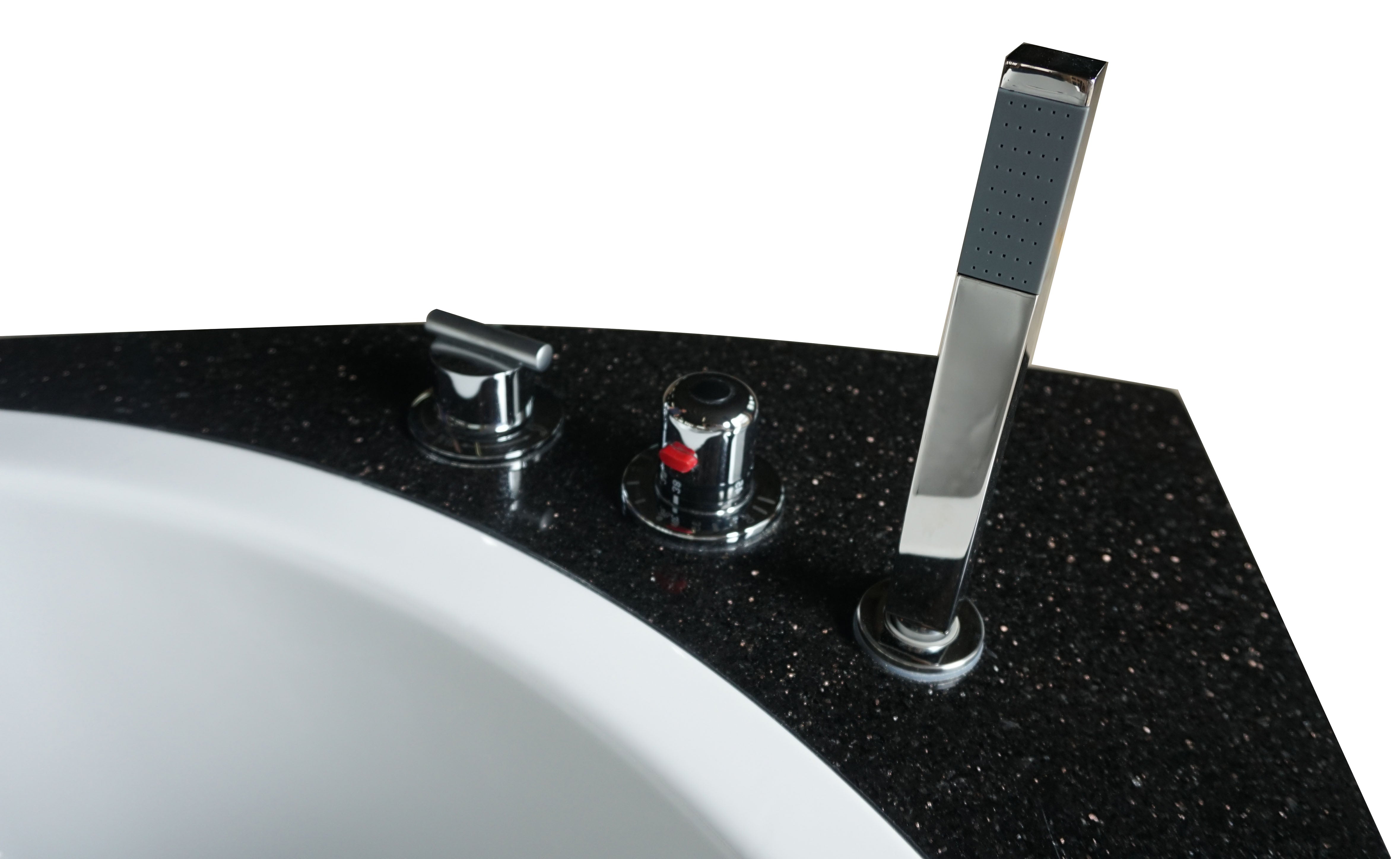 Alternate Image for Eago 67" Acrylic Corner Neo-angle Round Bathtub, White, AM113ETL-L