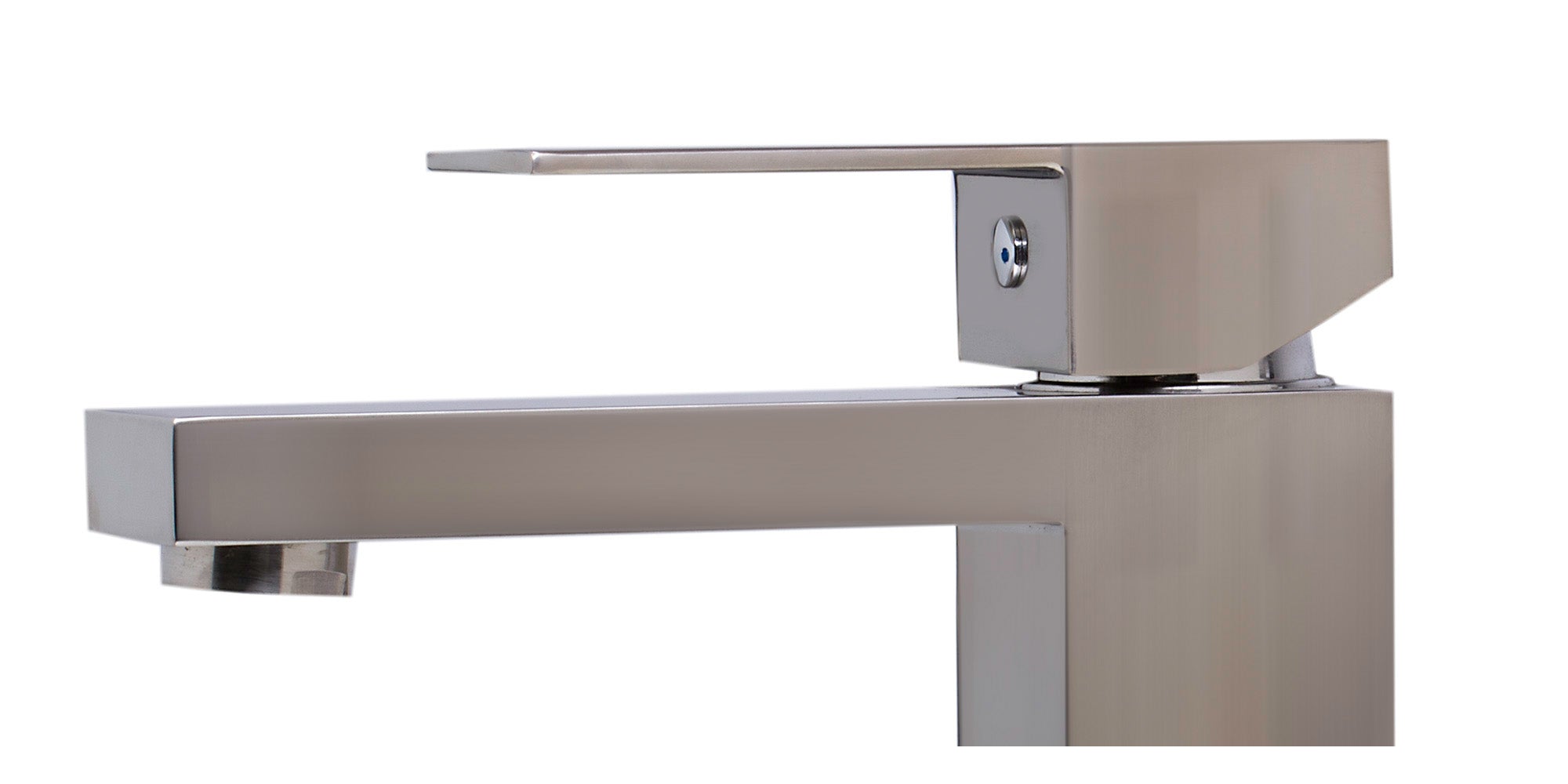 Alternate Image for ALFI Brushed Nickel Square Single Lever Bathroom Faucet, AB1229-BN