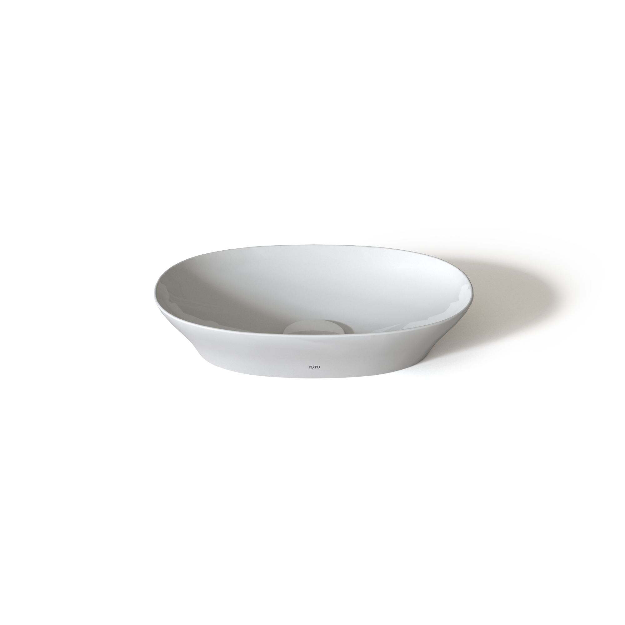 TOTO Kiwami Oval 16 Inch Vessel Bathroom Sink with CEFIONTECT, Cotton White, Ceramic, LT473G#01