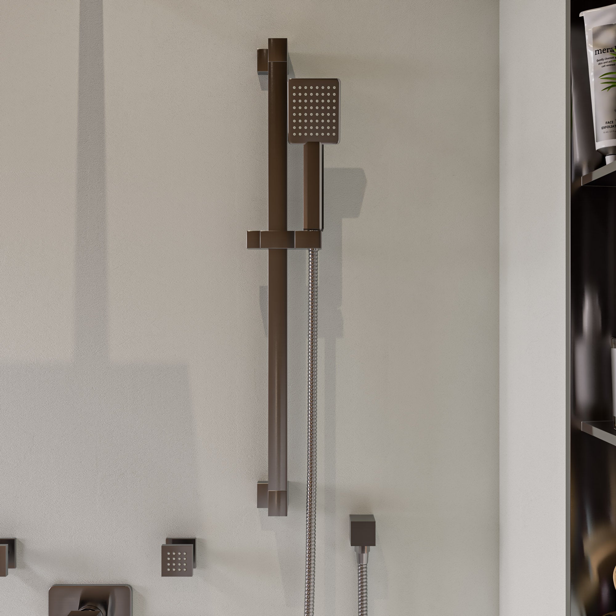 Alternate Image for ALFI brand AB2287-BN Brushed Nickel 3 Way Thermostatic Shower Set with Body Sprays, Brass