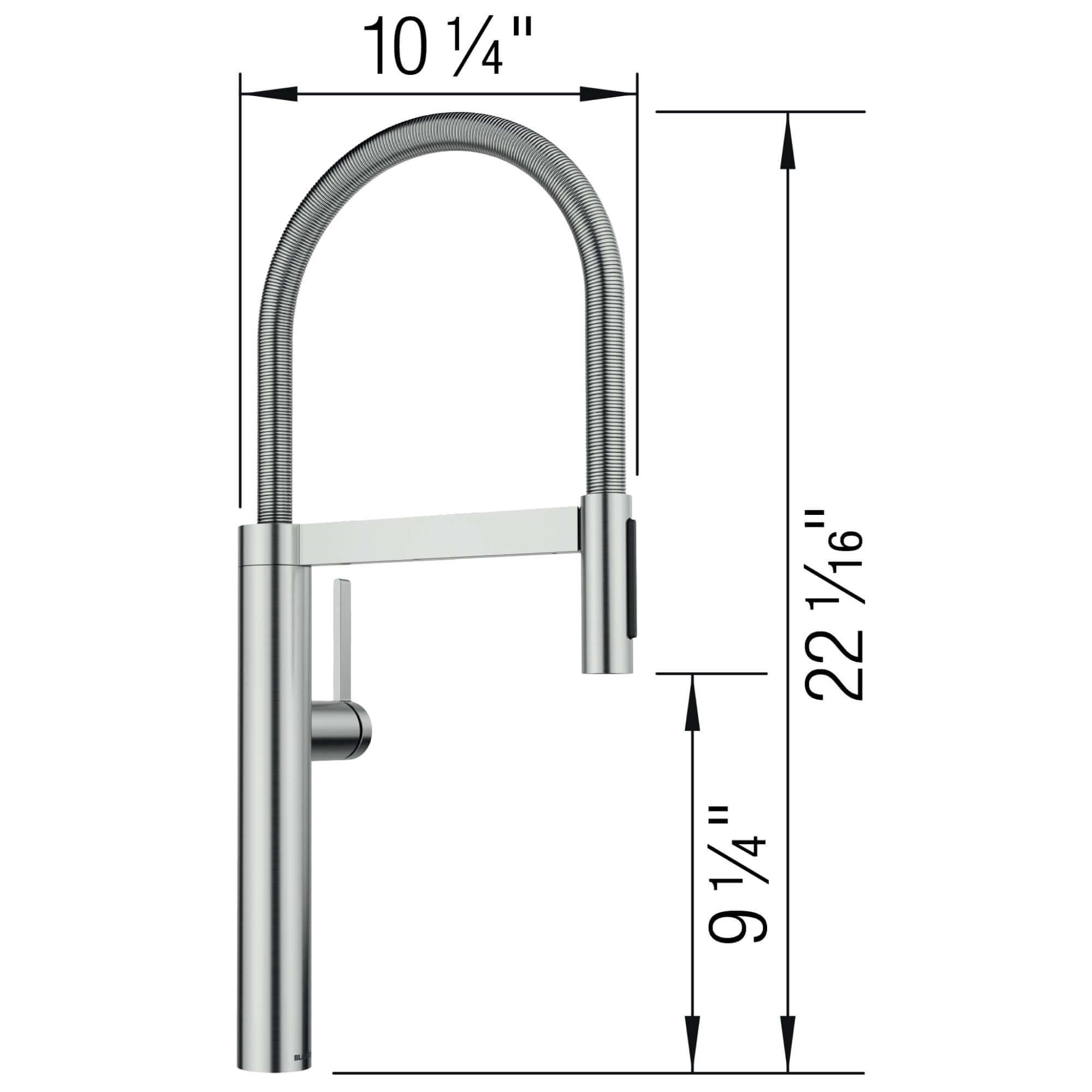 Alternate Image for Blanco Culina II Semi-Pro Pull-Down Dual-Spray Kitchen Faucet, PVD Steel, 1.5 GPM, Brass, 527472