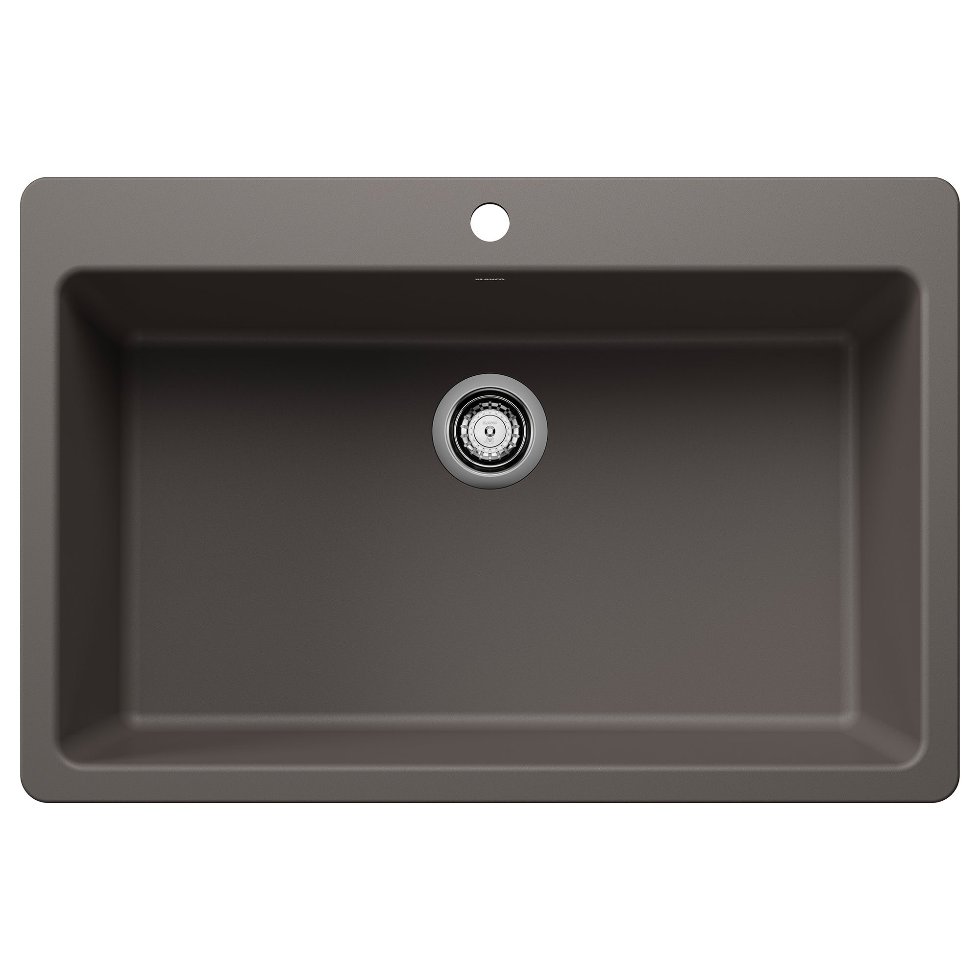Blanco Liven 33" Dual Mount Silgranit Kitchen Sink, Volcano Gray, 1 Faucet Hole, 443200