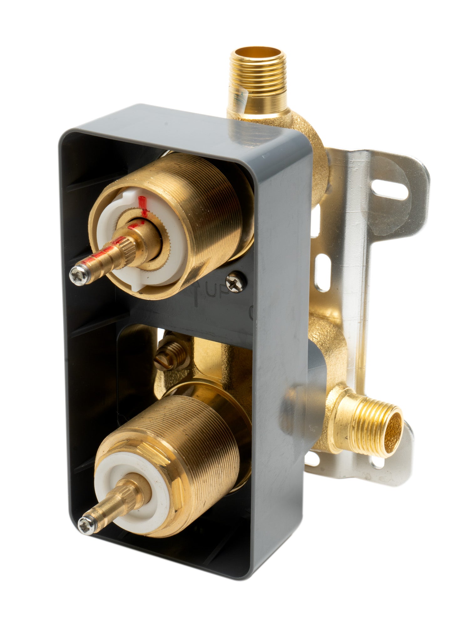 Alternate Image for ALFI brand AB3809-BN Brushed Nickel Round Knob 1 Way Thermostatic Shower Mixer, Brass