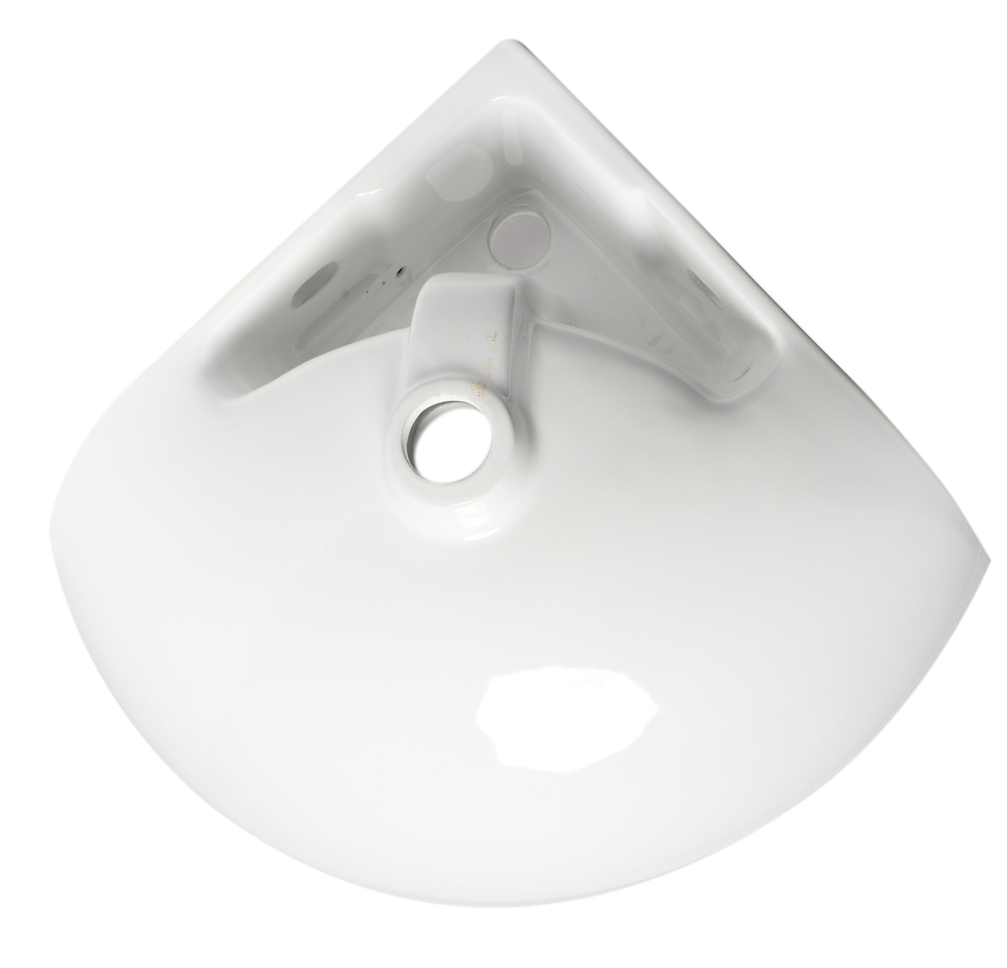 Alternate Image for ALFI brand 22" x 18.63" Oval Wall Mount Porcelain Bathroom Sink, White, 1 Faucet Hole, ABC120