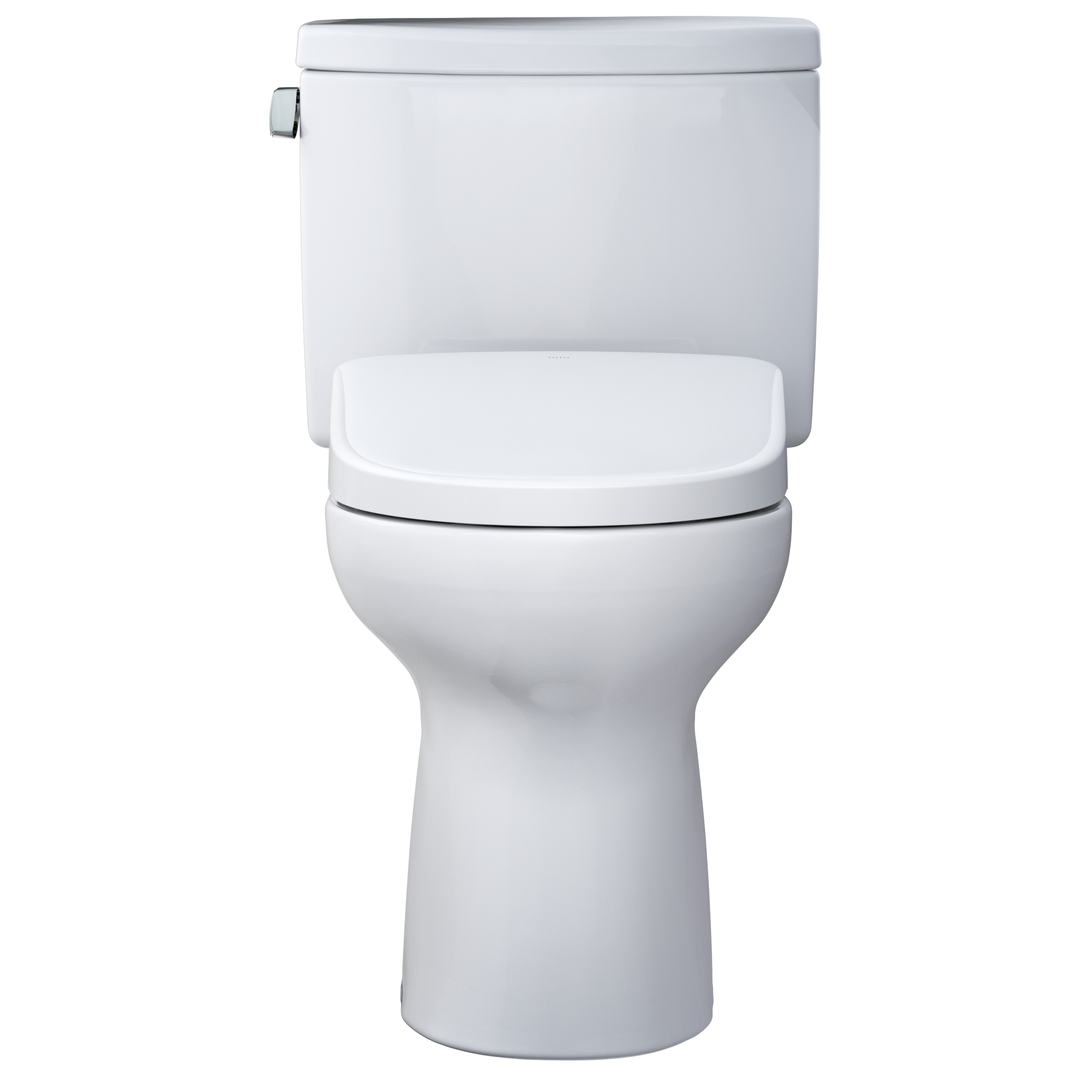 Alternate Image for TOTO WASHLET+ Drake II Two-Piece Elongated 1.28 GPF Toilet with Auto Flush WASHLET+ S7A Contemporary Bidet Seat, Cotton White, Vitreous China|Plastic, MW4544736CEFGA#01