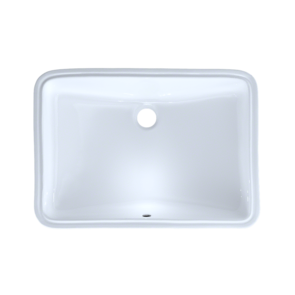TOTO 21-1/4" x 14-3/8" Large Rectangular Undermount Bathroom Sink with CEFIONTECT, Cotton White, Vitreous China, LT540G#01