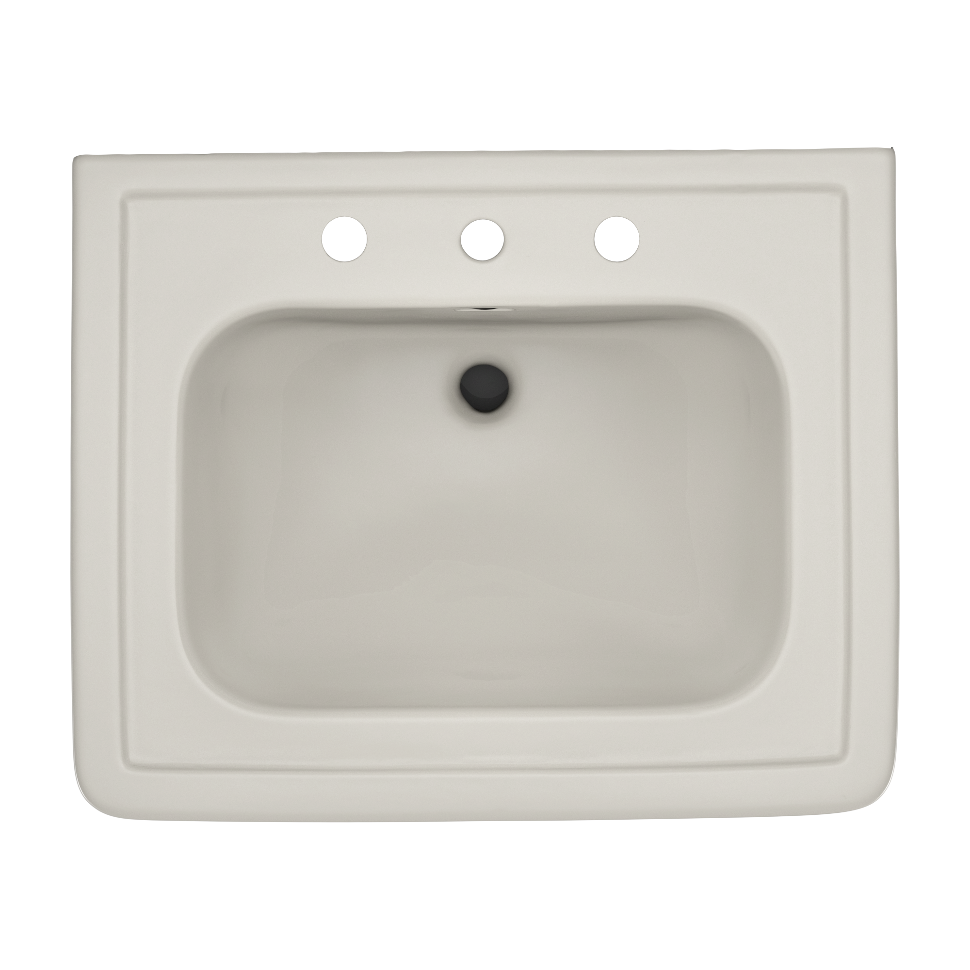 Alternate Image for TOTO Promenade 27-1/2" x 22-1/4" Rectangular Pedestal Bathroom Sink for 8 inch Center Faucets, Sedona Beige, Vitreous China, LPT530.8N#12