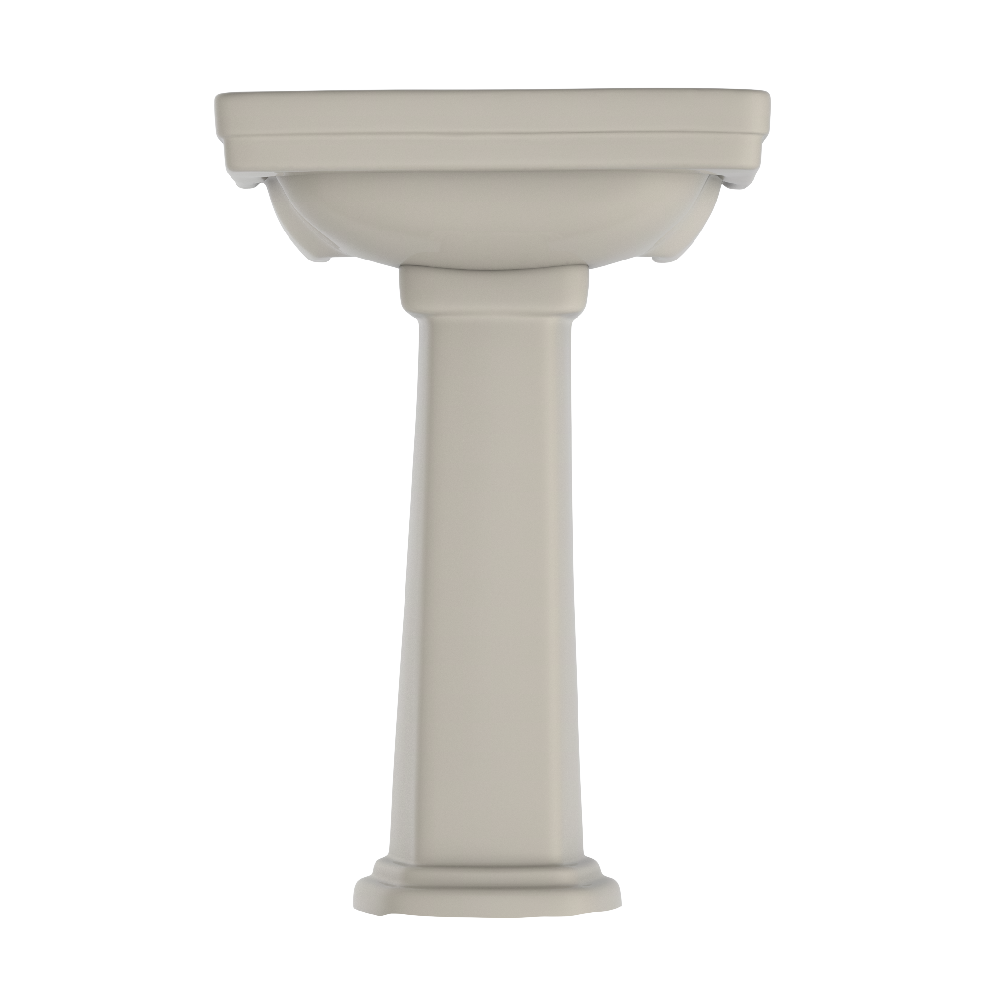 TOTO Promenade 24" x 19-1/4" Rectangular Pedestal Bathroom Sink for 4 inch Center Faucets, Bone, Vitreous China, LPT532.4N#03