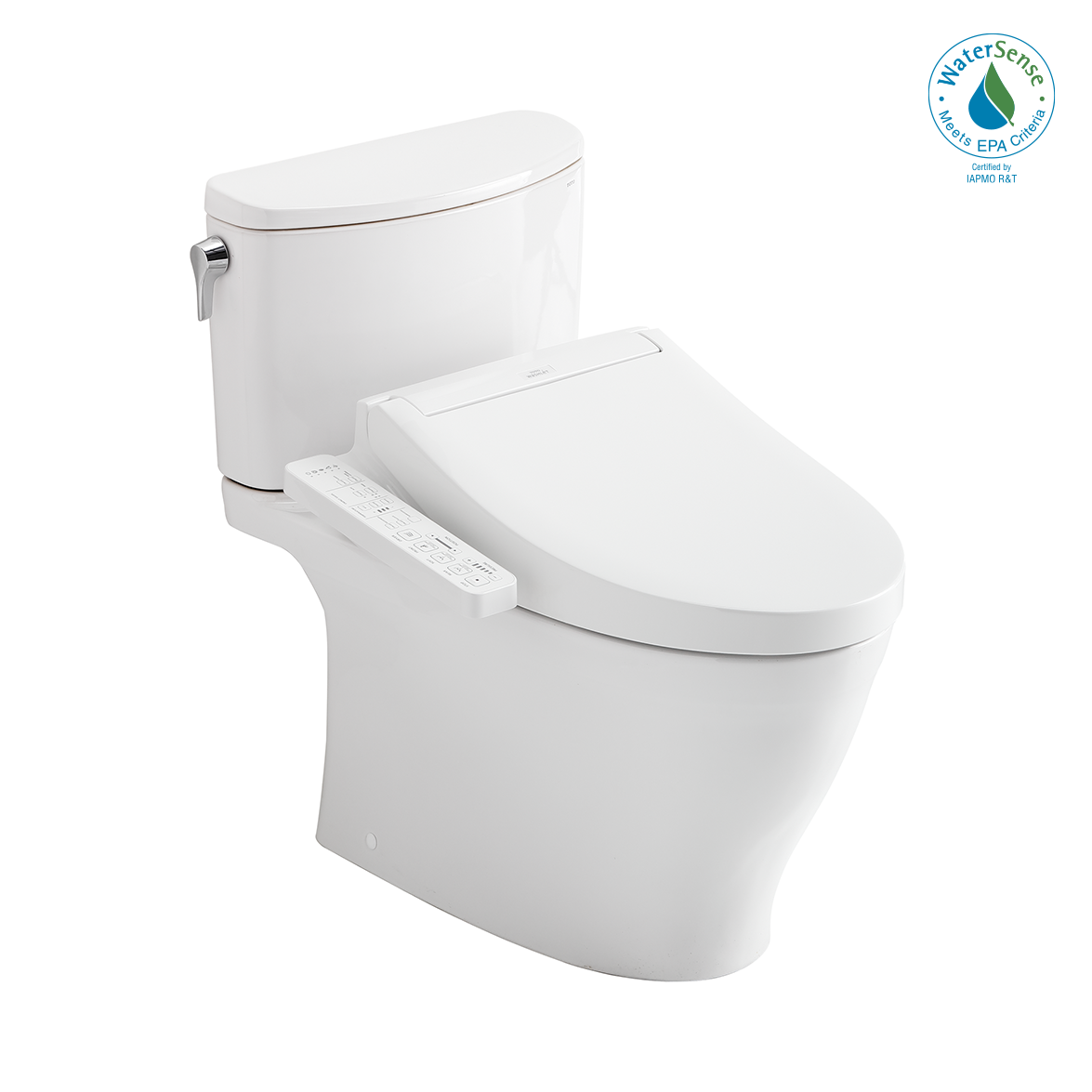 TOTO WASHLET+ Nexus Two-Piece Elongated 1.28 GPF Toilet with C2 Bidet Seat, Cotton White, Vitreous China|Plastic, MW4423074CEFG#01