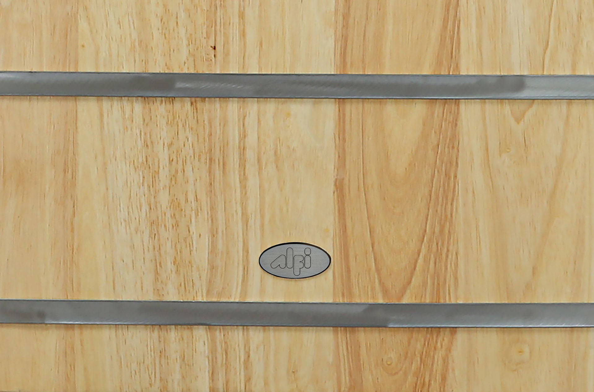 Alternate Image for ALFI brand 61" Rubber Wood Free Standing Oval Bathtub with Cushion Headrest, Natural Wood, AB1163