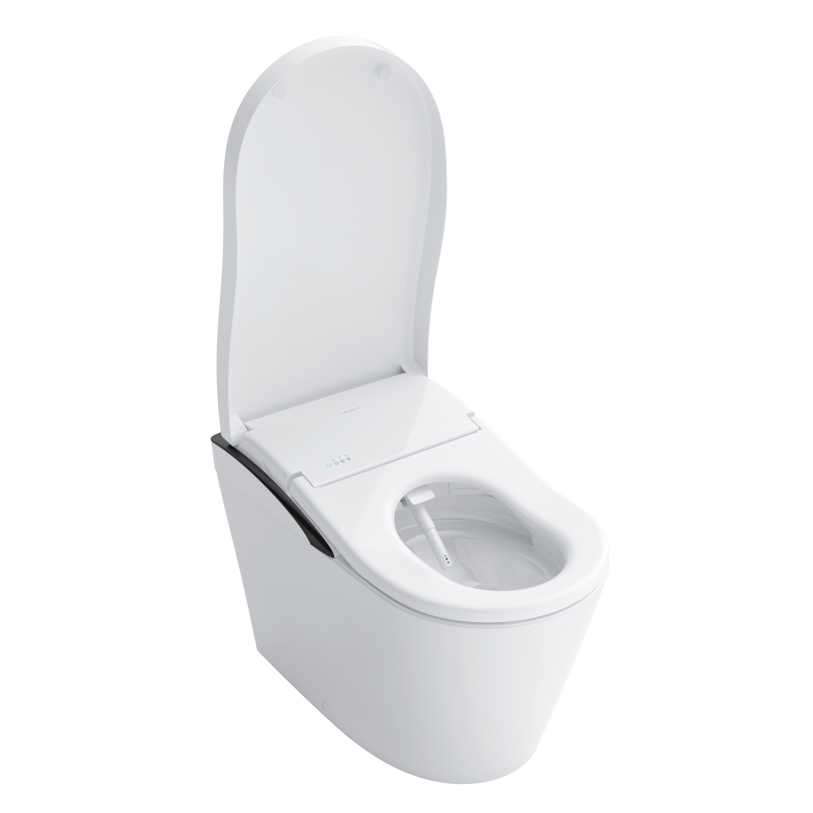 Alternate Image for TOTO NEOREST LS Dual Flush 1.0 or 0.8 GF Integrated Bidet Toilet, Cotton White with Black Trim, Vitreous China and Plastic, MS8732CUMFG#01B