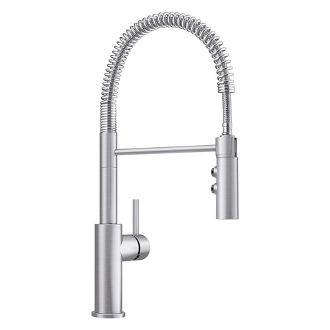 Blanco Catris Semi-Pro Pull-Down Dual-Spray Kitchen Faucet, PVD Steel, 1.5 GPM, Brass, 401918