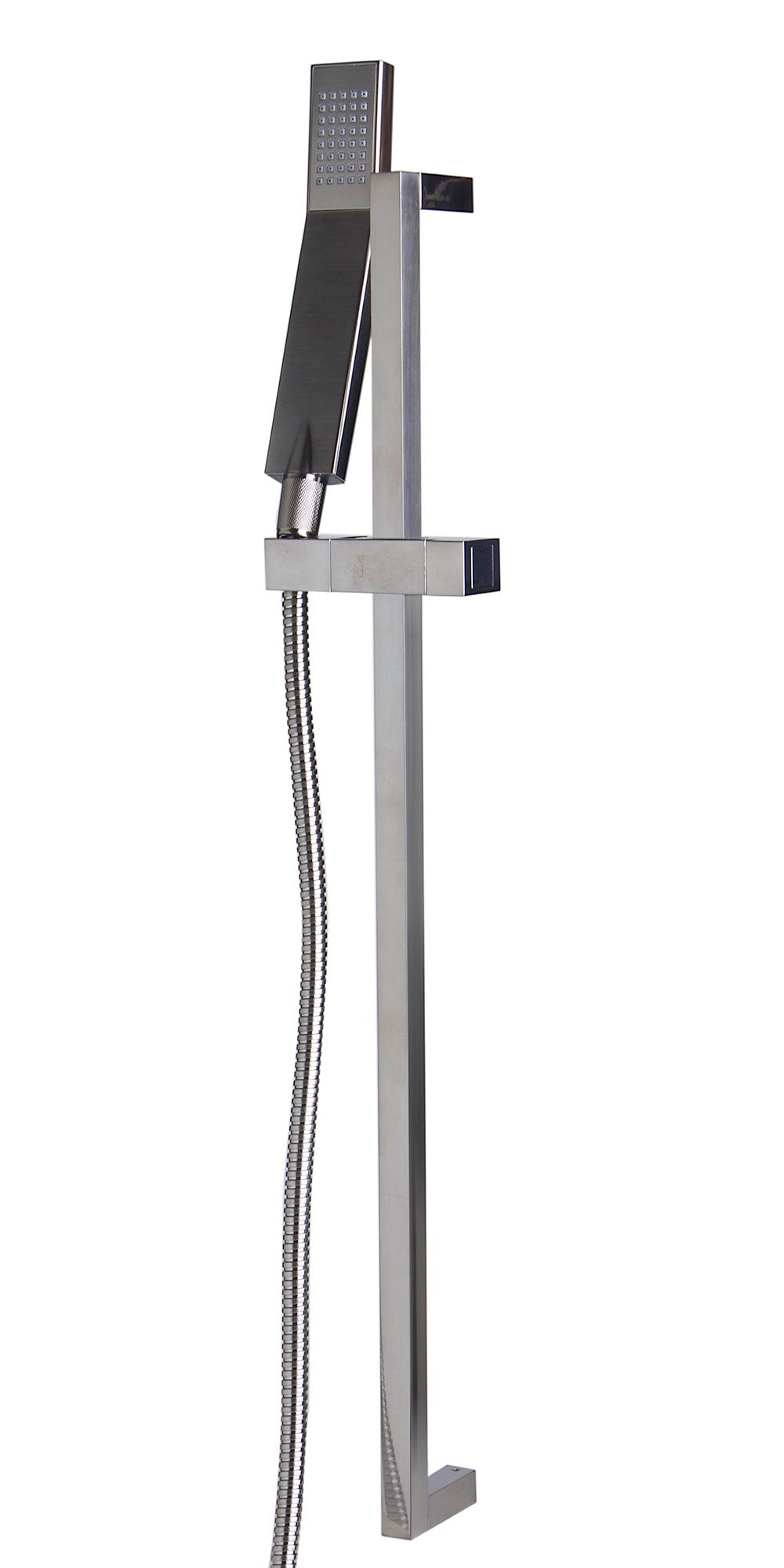 ALFI brand AB7606-BN Brushed Nickel Sliding Rail Hand Held Shower Head Set with Hose, Brass