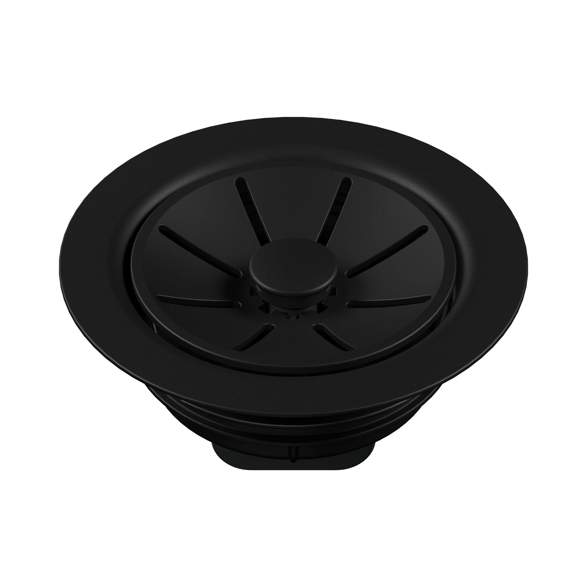 Blanco Essential Silgranit Color-Matched Disposal Flange Drain Insert with Waste Scraper - Coal Black