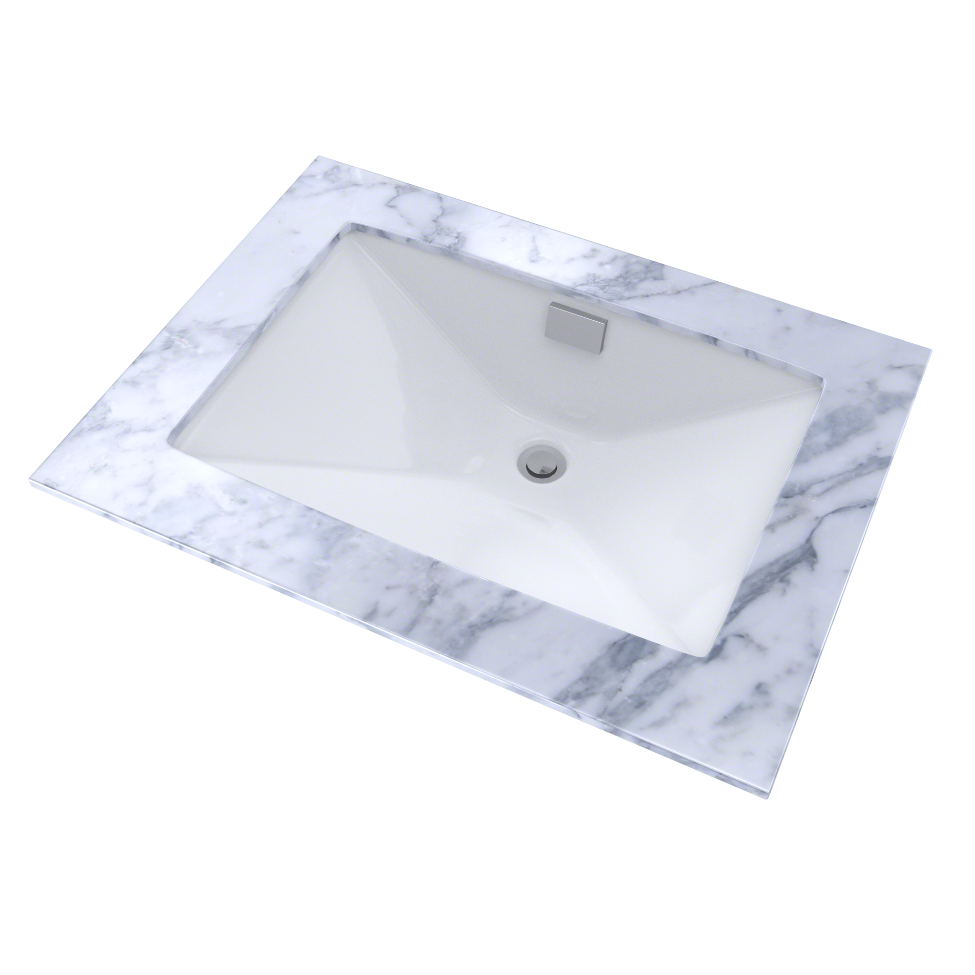 Alternate Image for TOTO Lloyd Rectangular Undermount Bathroom Sink, Cotton White, Vitreous China, LT931#01