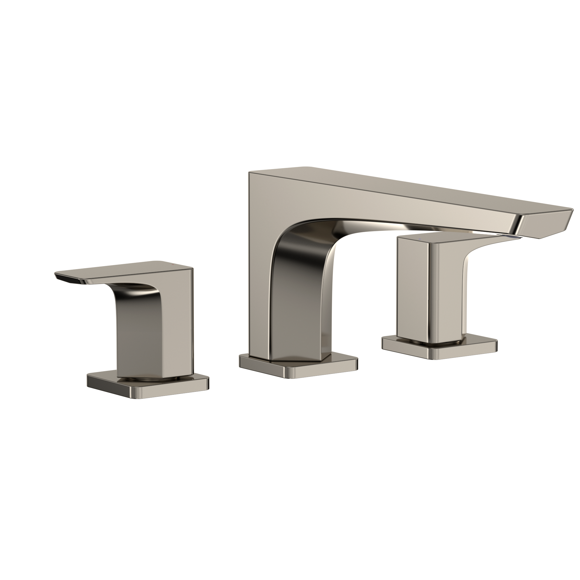 Alternate Image for TOTO GE Two-Handle Deck-Mount Roman Tub Filler Trim, Polished Nickel, Brass, TBG07201U#PN