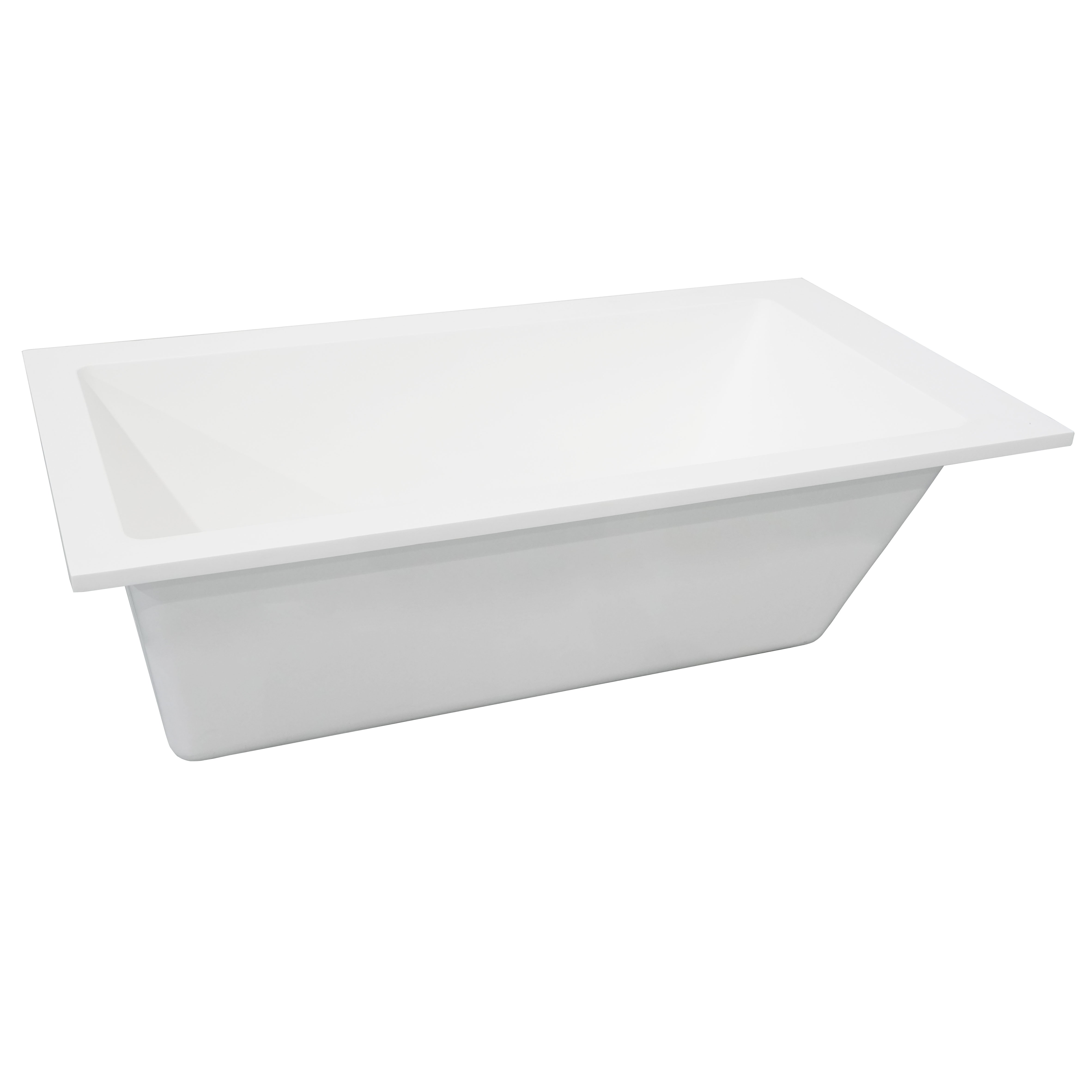 ALFI brand 60 resin square bathtub white matte product image