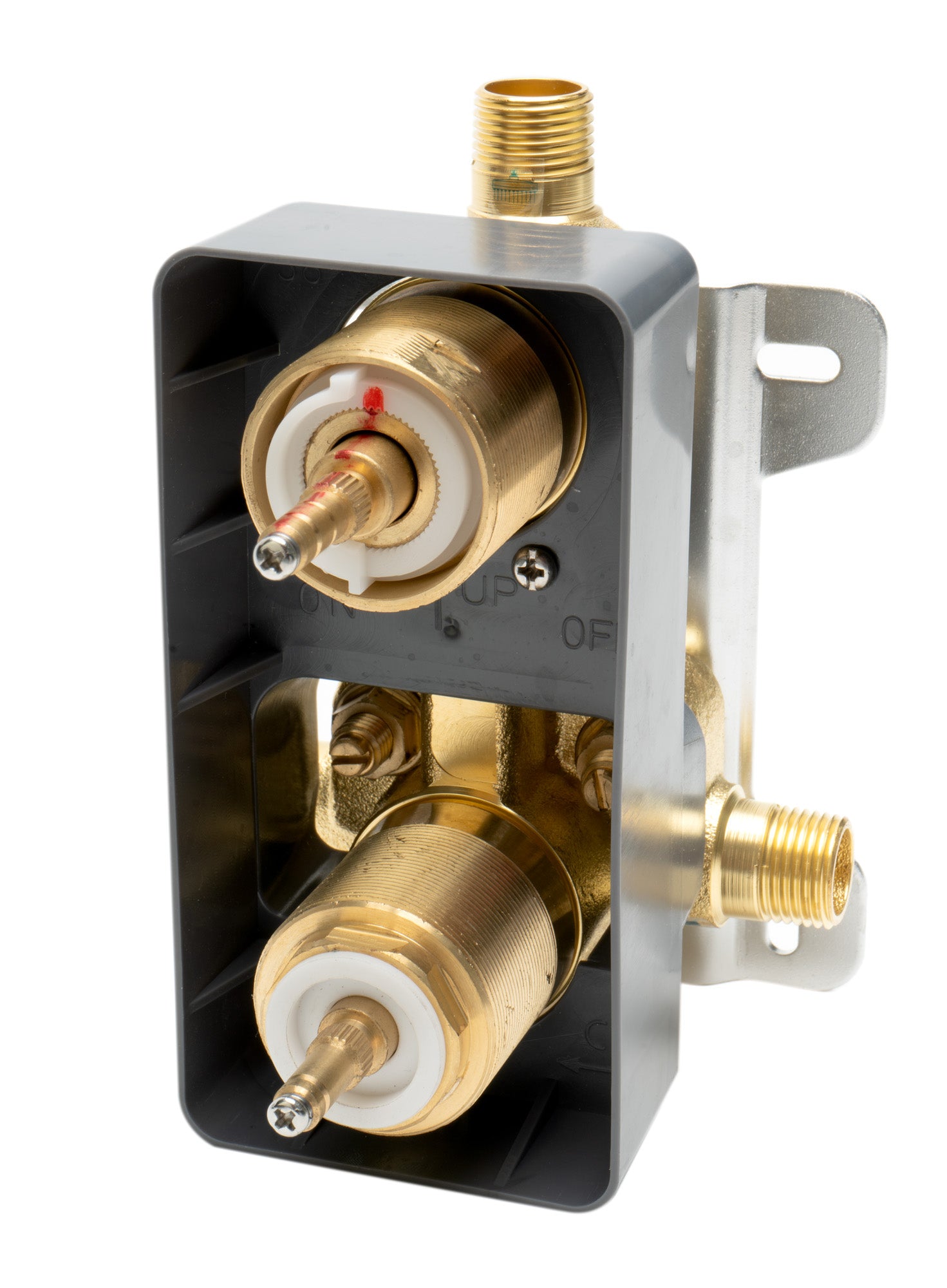 Alternate Image for ALFI brand AB2601-BN Brushed Nickel Square Knob 1 Way Thermostatic Shower Mixer, Brass