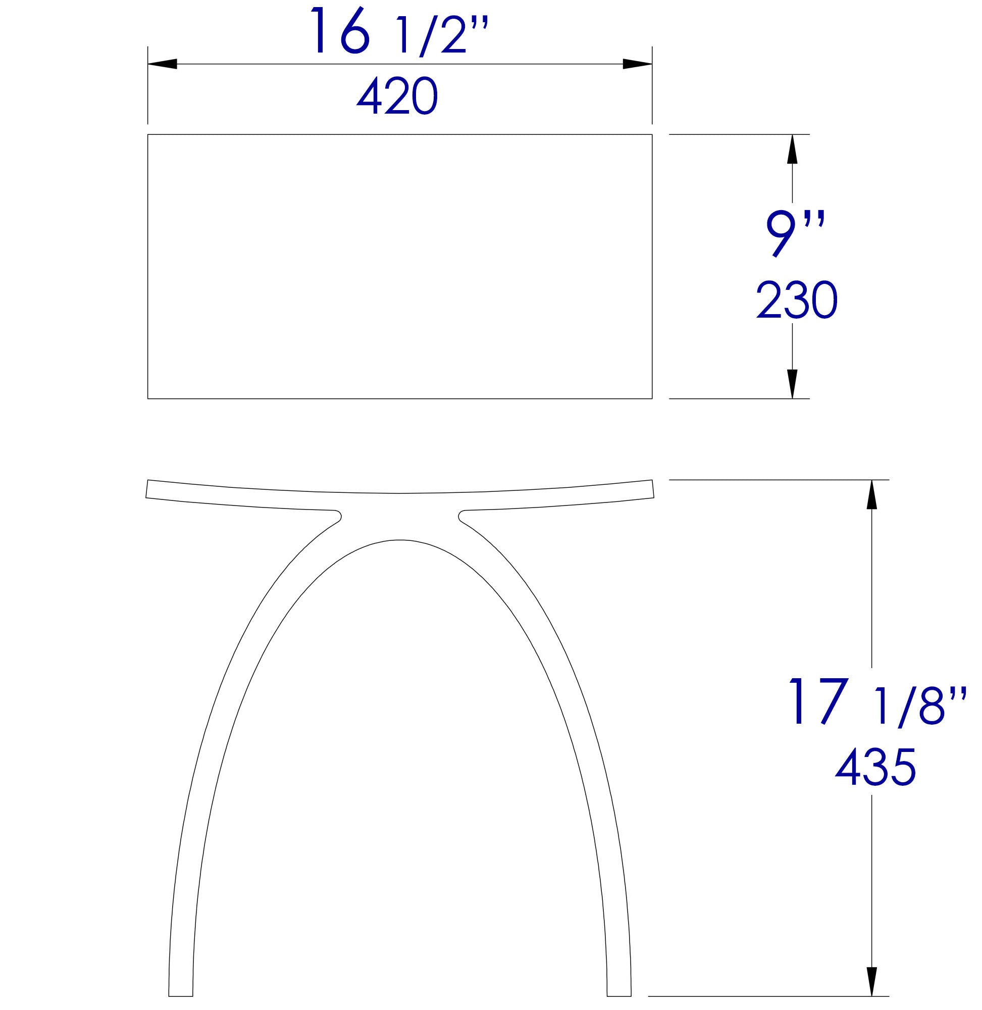 ALFI brand ABST77BM Black Matte Arched Solid Surface Resin Bathroom / Shower Stool, Black & White