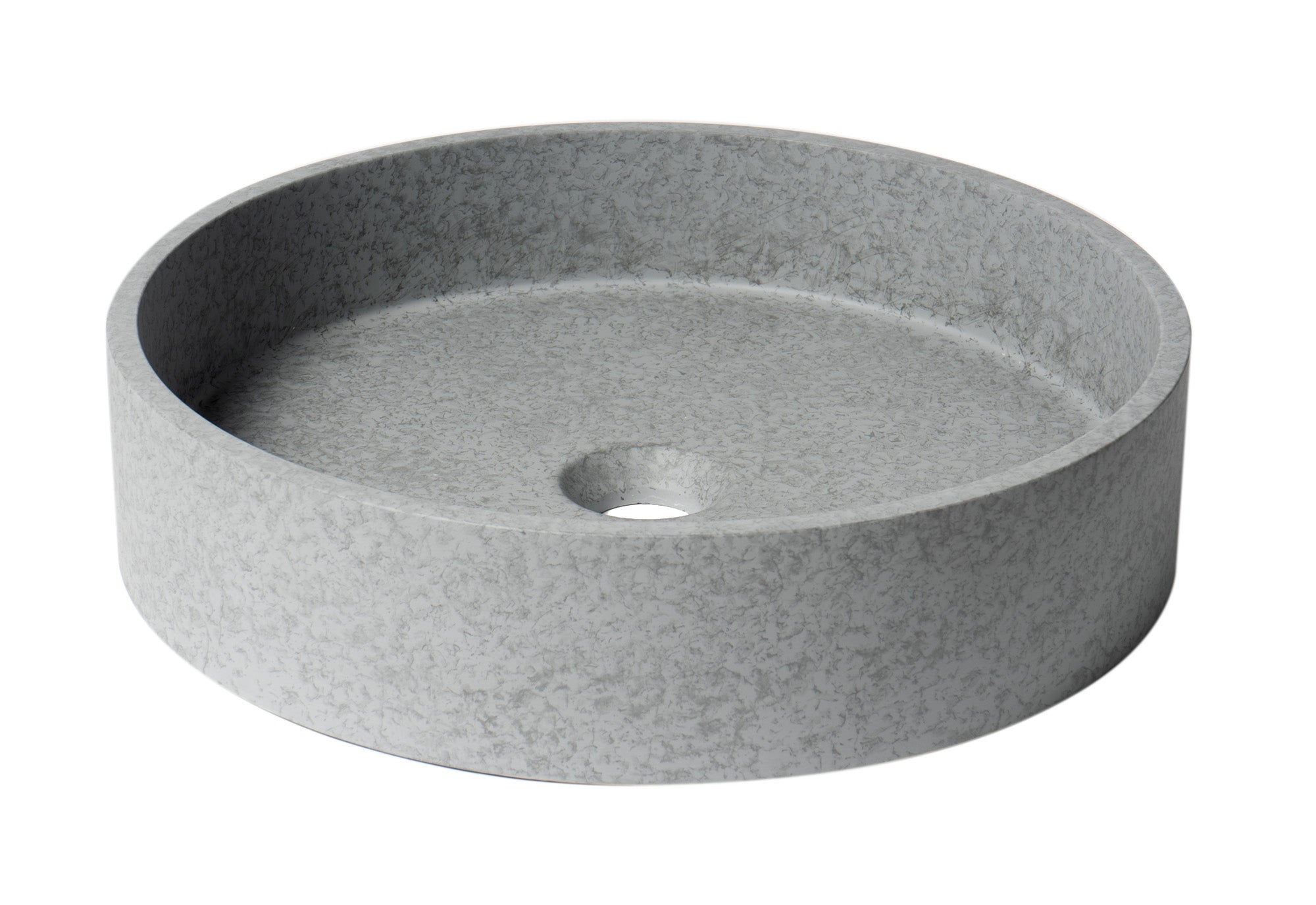 Alternate Image for ALFI brand 16.75" x 16.75" Round Above Mount Concrete Bathroom Sink, Gray Matte, No Faucet Hole, ABCO17R