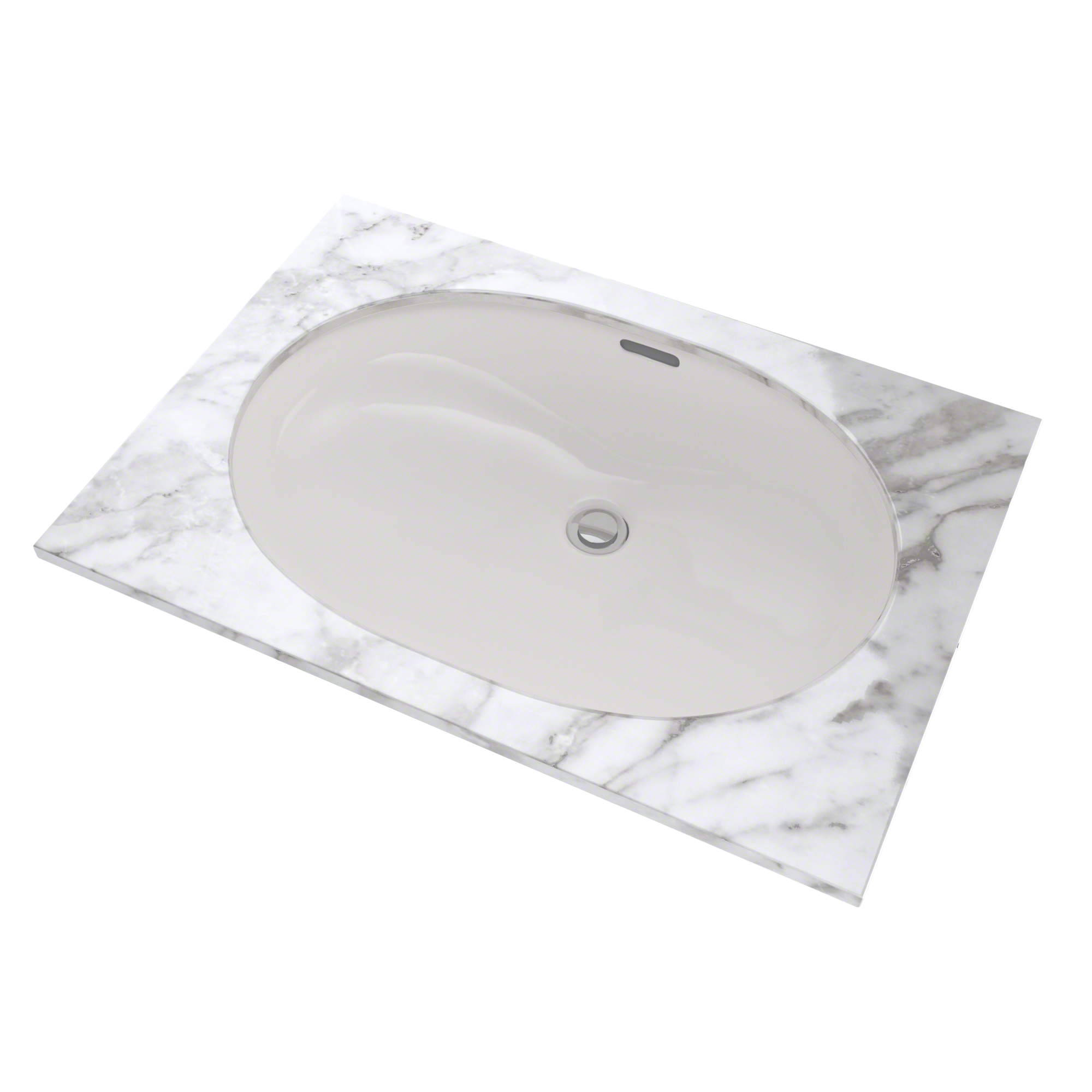 Alternate Image for TOTO Oval 19-11/16" x 13-3/4" Undermount Bathroom Sink with CEFIONTECT, Colonial White, Vitreous China, LT546G#11