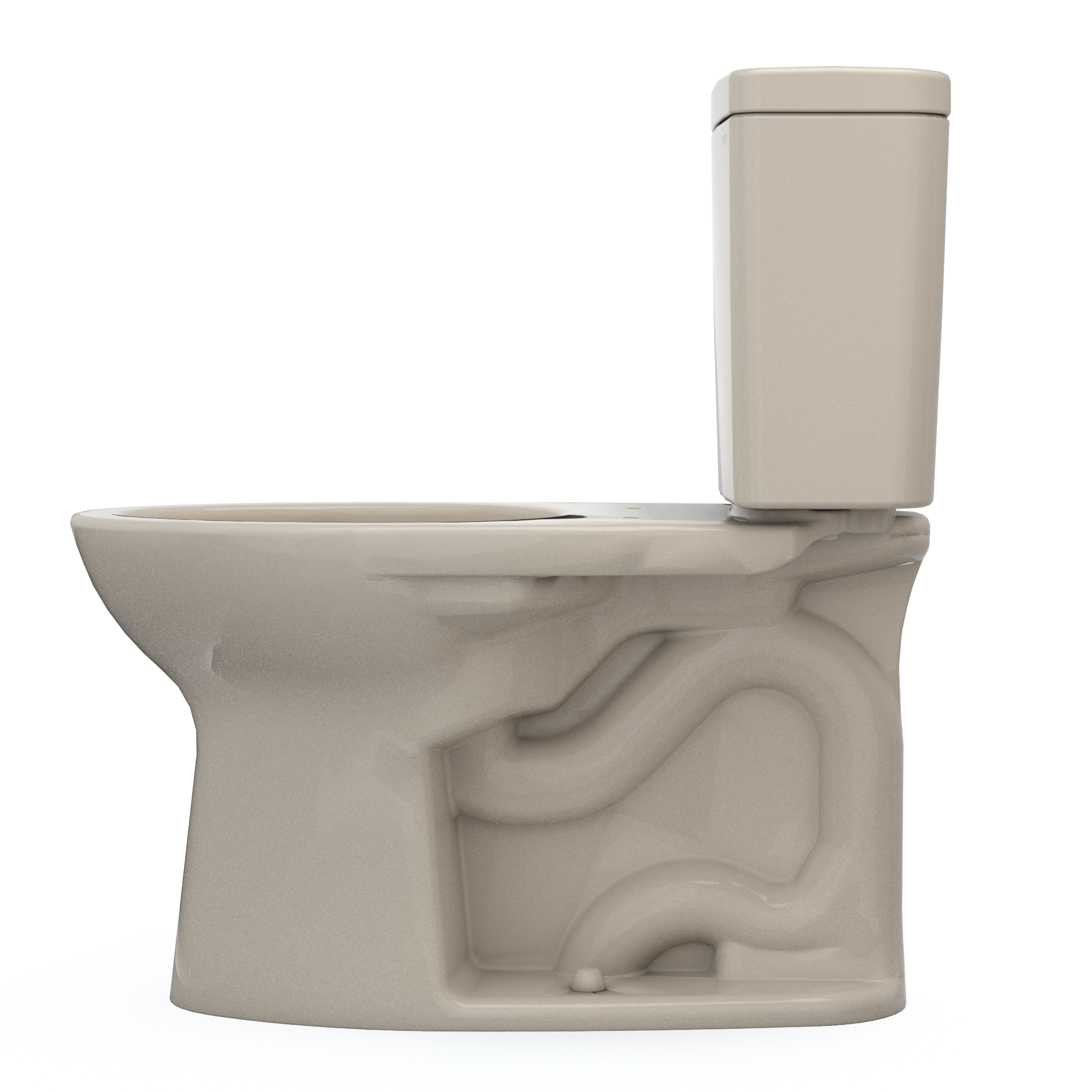 Alternate Image for TOTO Drake Two-Piece Elongated 1.28 GPF TORNADO FLUSH Toilet with CEFIONTECT, Bone, Vitreous China, CST776CEG#03