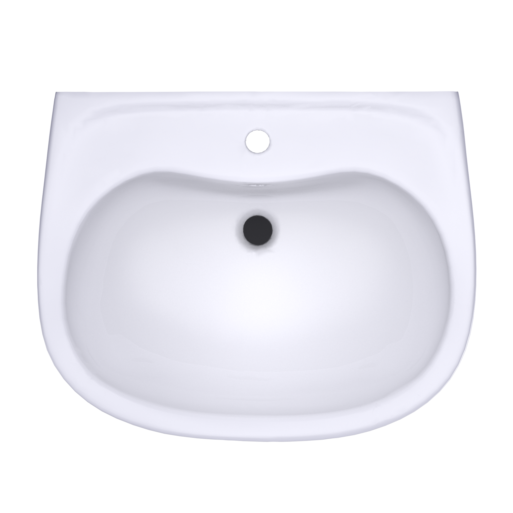 Alternate Image for TOTO Prominence Oval Wall-Mount Bathroom Sink with CeFiONtect and Shroud for Single Hole Faucets, Cotton White, Vitreous China, LHT242G#01