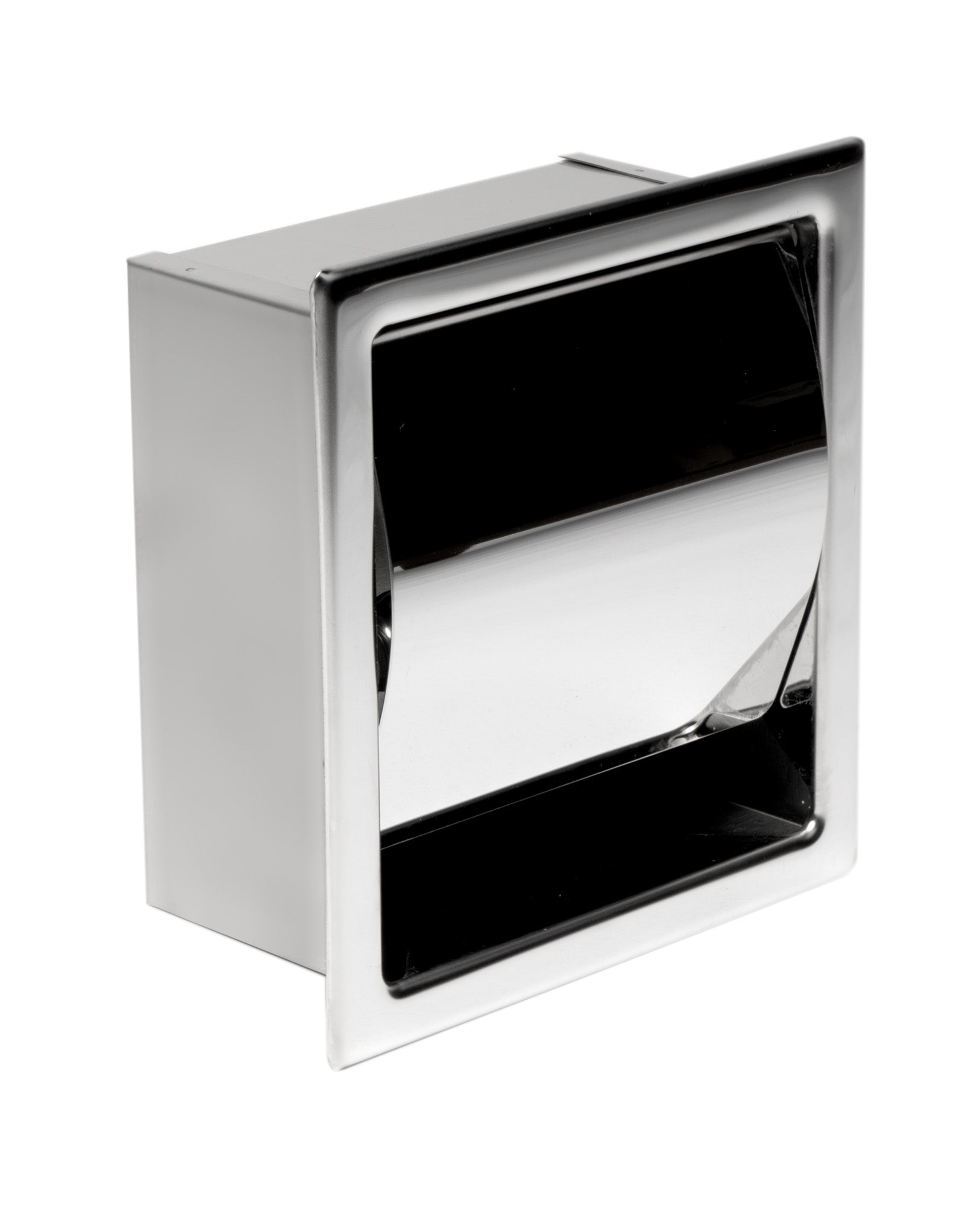 Alternate Image for ALFI brand ABTP77-PSS Polished Stainless Steel Recessed Toilet Paper Holder with Cover, Chrome