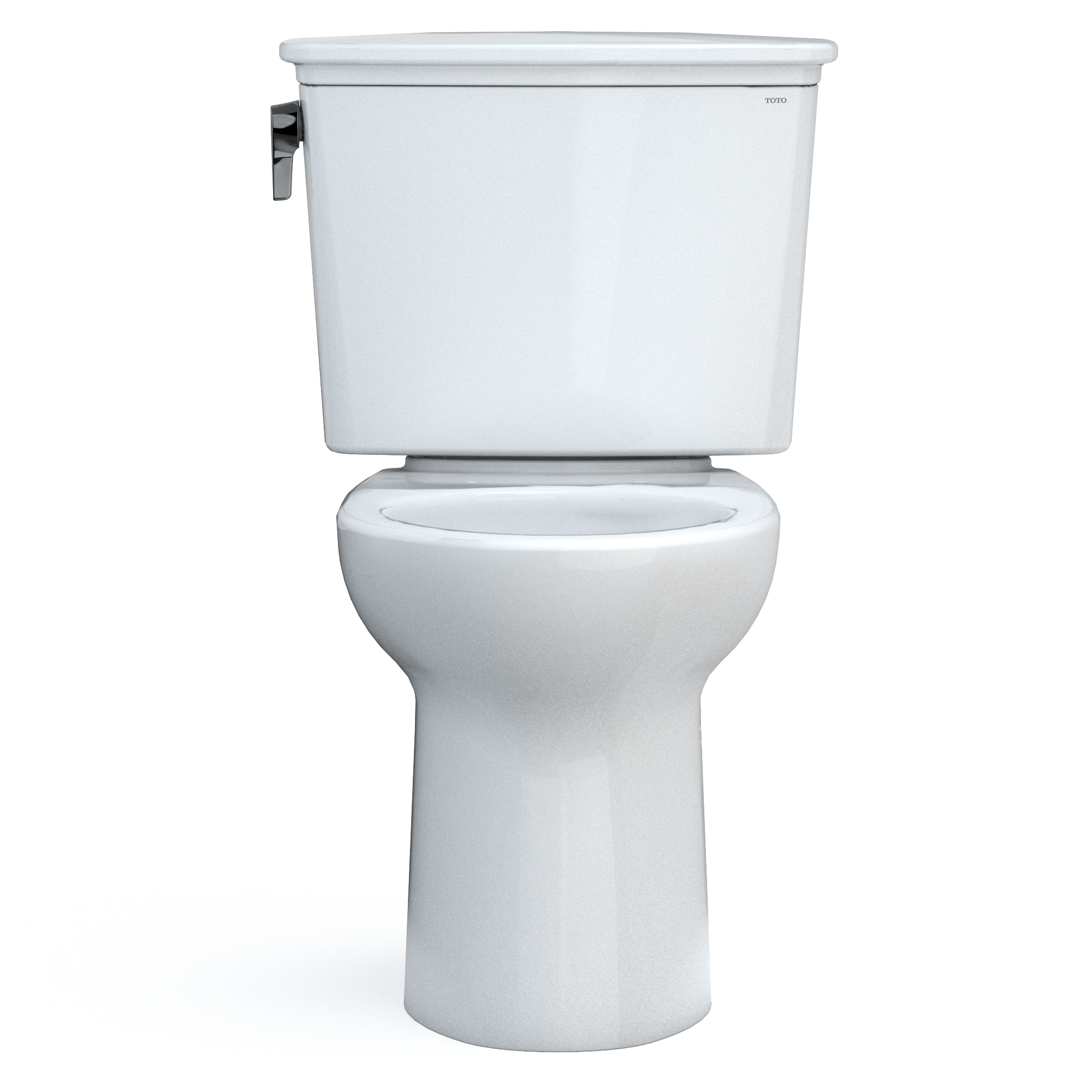 Alternate Image for TOTO Drake Transitional Two-Piece Elongated 1.28 GPF Universal Height TORNADO FLUSH Toilet with 10 Inch Rough-In and CEFIONTECT, Cotton White, Vitreous China, CST786CEFG.10#01