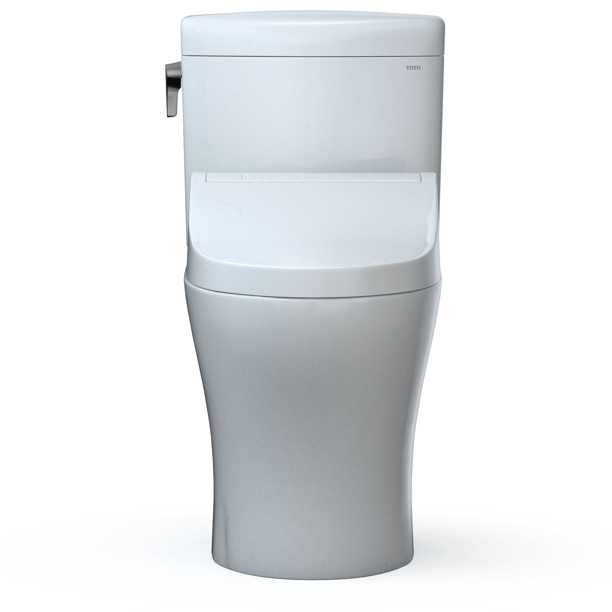 Alternate Image for TOTO WASHLET+ Aquia IV Cube Two-Piece Elongated Dual Flush 1.28 and 0.9 GPF Toilet with C5 Bidet Seat, Cotton White, Vitreous China|Plastic, MW4363084CEMFGN#01