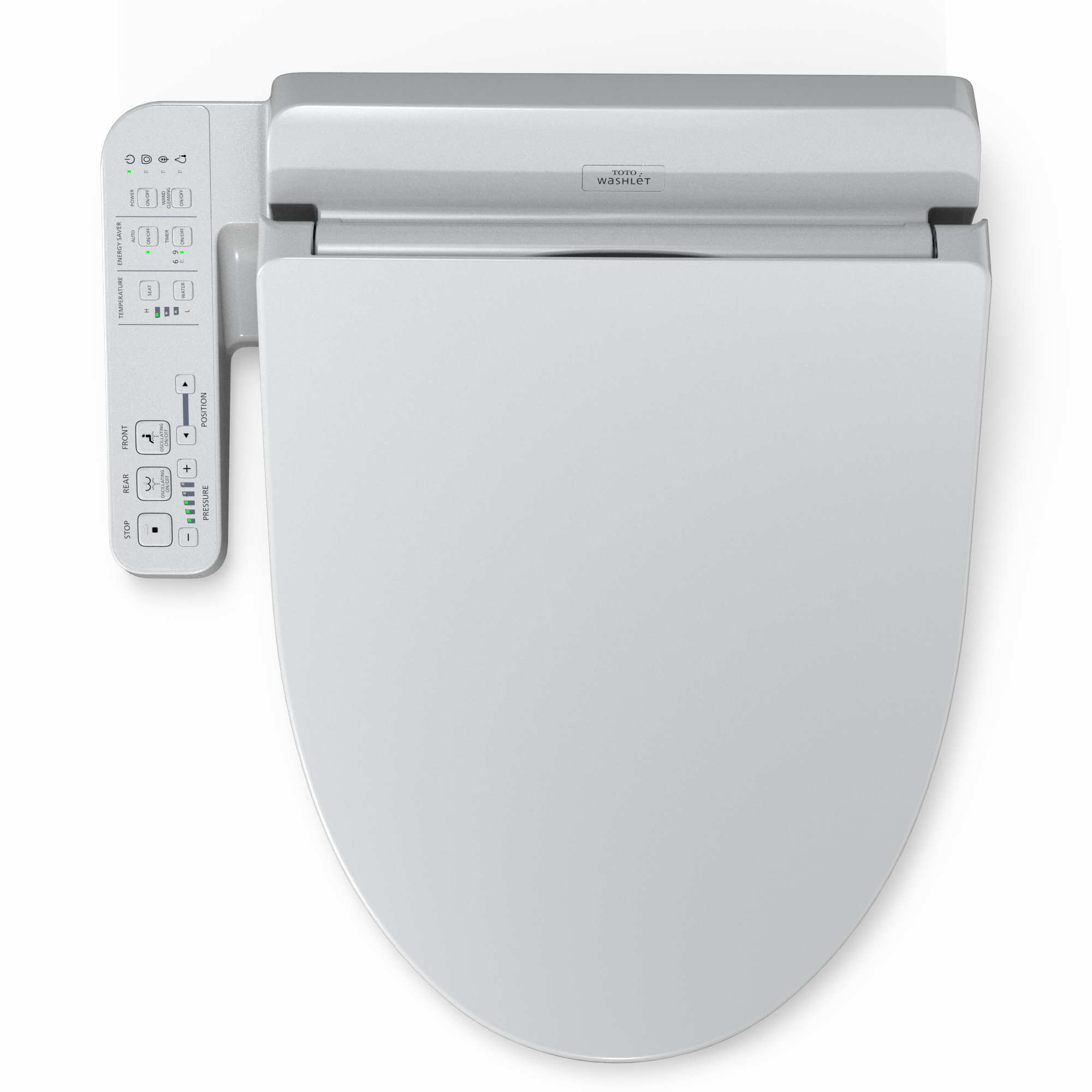Alternate Image for TOTO WASHLET A2 Electronic Bidet Toilet Seat with Heated Seat and SoftClose Lid, Elongated, Cotton White, Plastic, SW3004#01