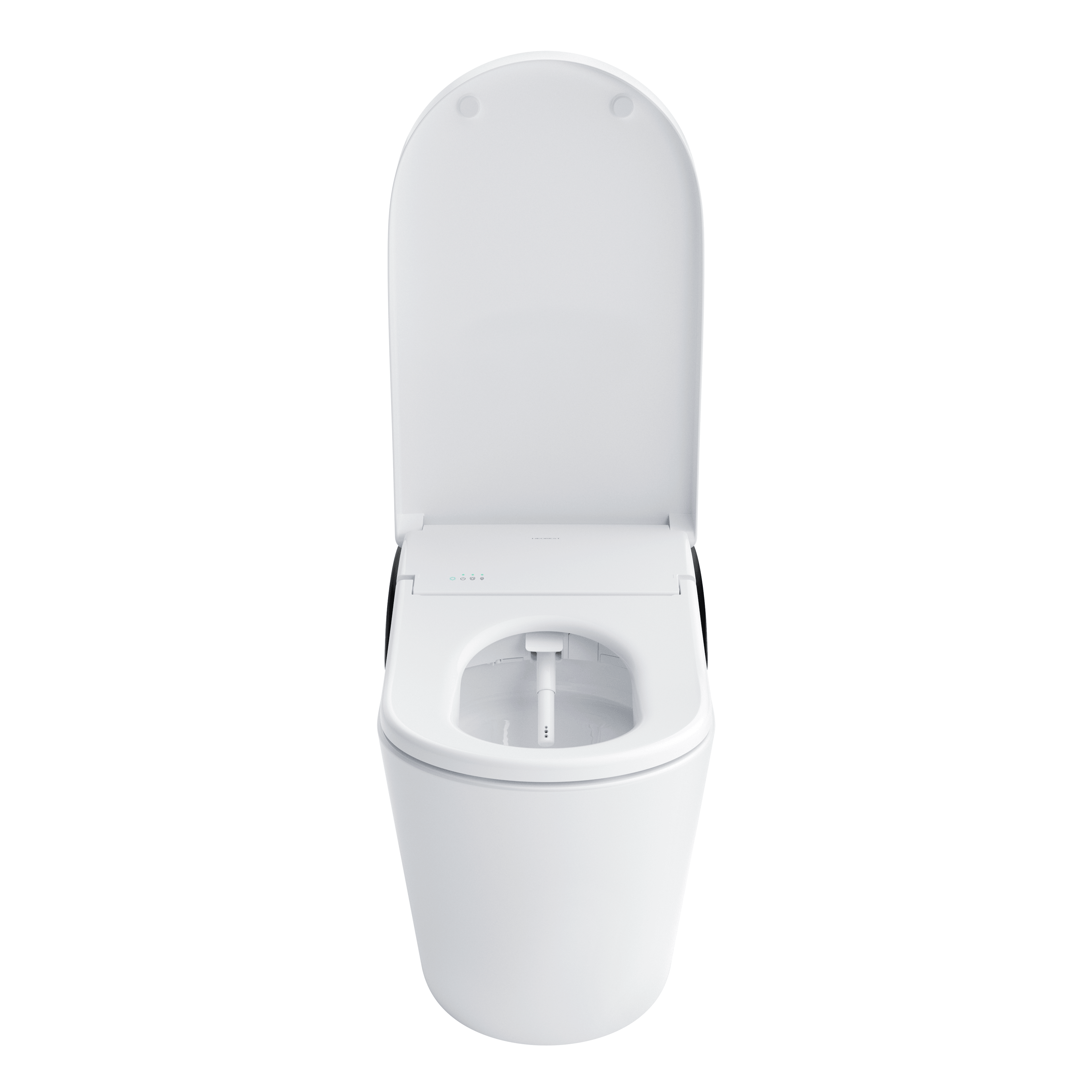 Alternate Image for TOTO NEOREST LS Dual Flush 1.0 or 0.8 GF Integrated Bidet Toilet, Cotton White with Black Trim, Vitreous China and Plastic, MS8732CUMFG#01B