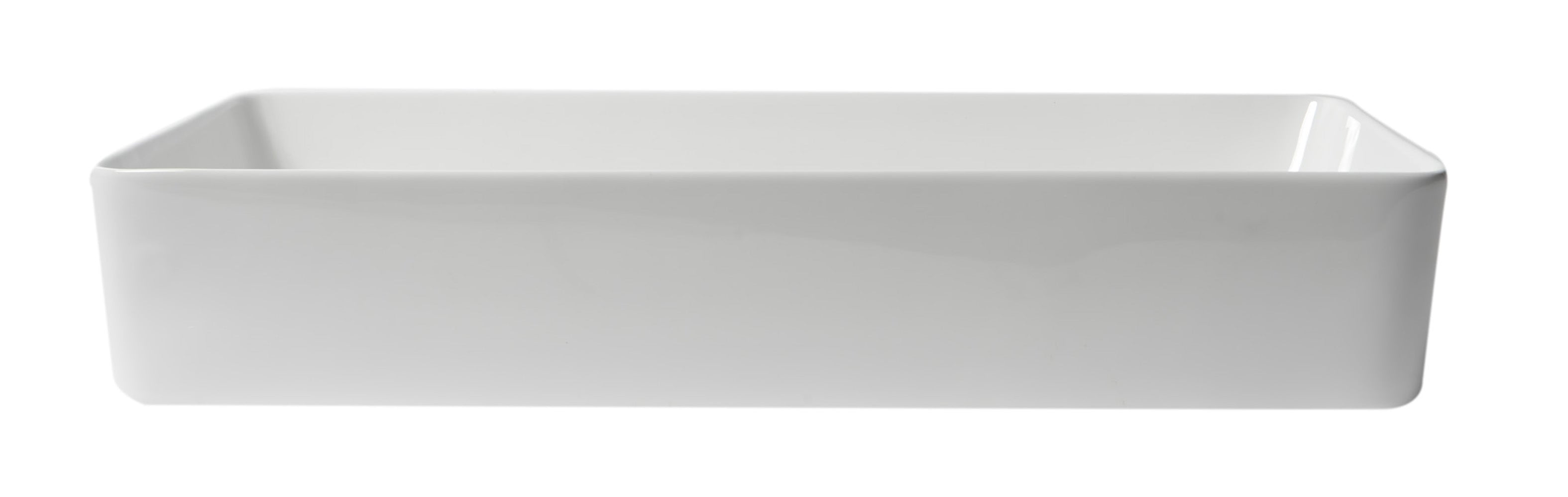 Alternate Image for ALFI brand 24" x 13.63" Rectangle Above Mount Porcelain Bathroom Sink, White, No Faucet Hole, ABC902-W
