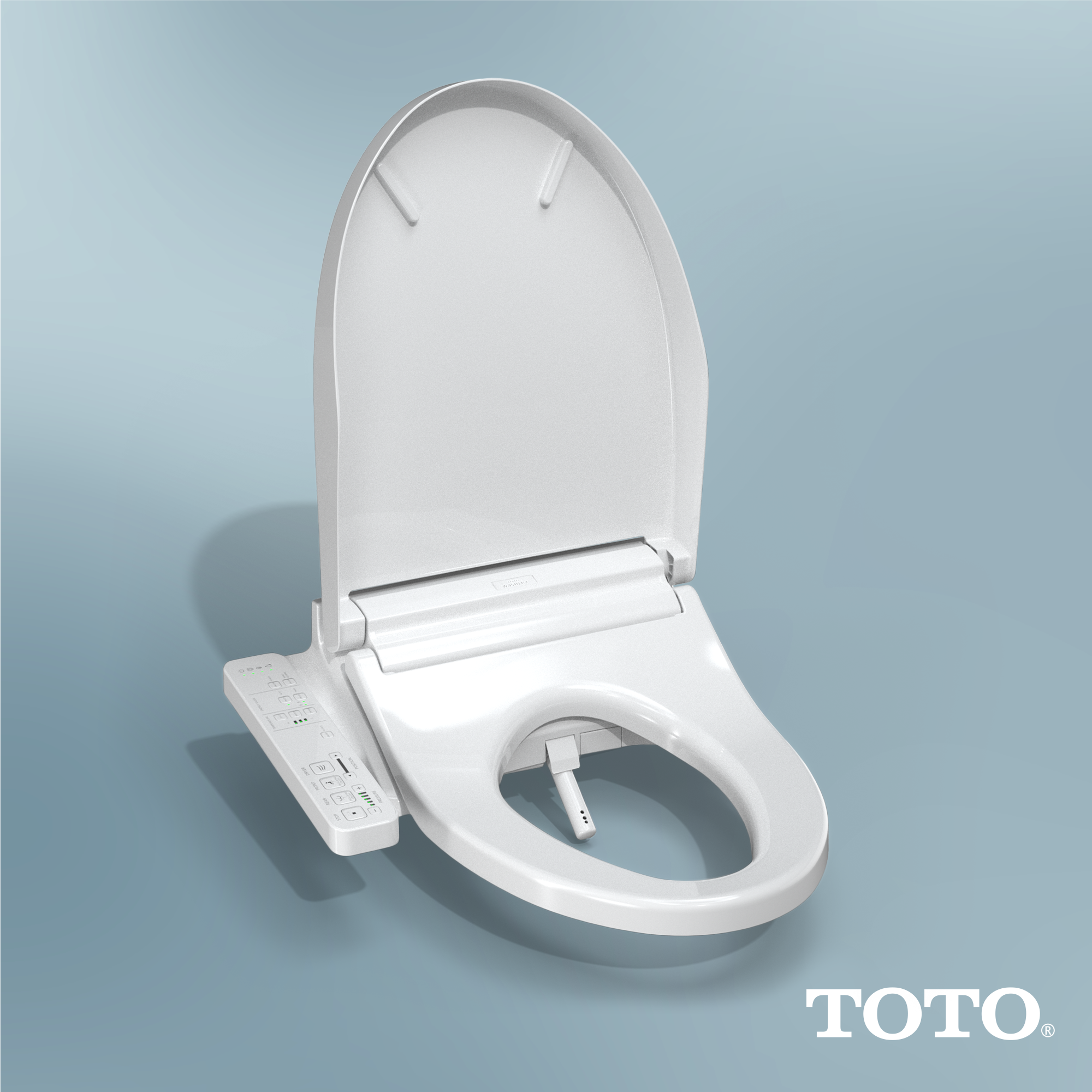 Alternate Image for TOTO WASHLET KC2 Electronic Bidet Toilet Seat with Heated Seat and SoftClose Lid, Elongated, Cotton White, Plastic, SW3024#01