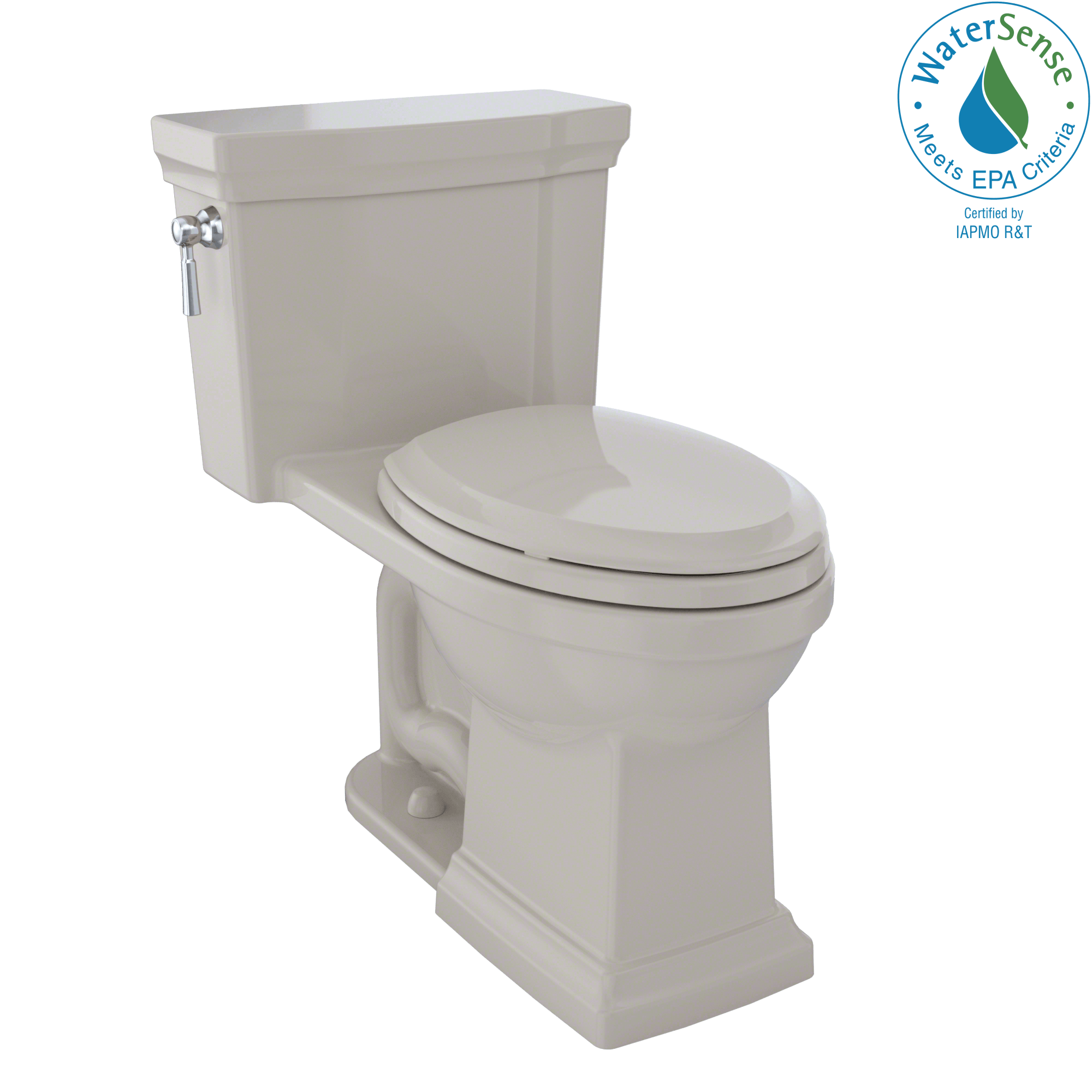Alternate Image for TOTO Promenade II One-Piece Elongated 1.28 GPF Universal Height Toilet with CEFIONTECT, Bone, Vitreous China, MS814224CEFG#03