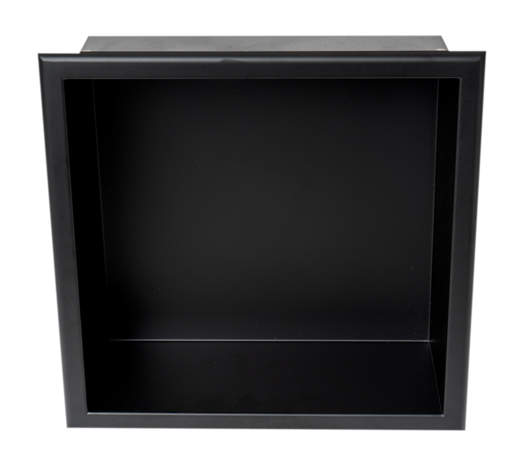 Alternate Image for ALFI brand ABNC1212-BLA 12" x 12" Black Matte Stainless Steel Square Single Shelf Bath Shower Niche, 20 Gauge