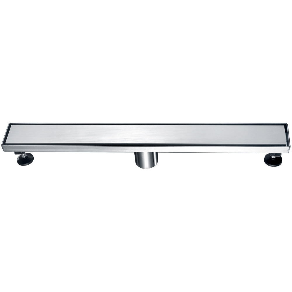 Alternate Image for ALFI brand ABLD24B-BSS 24" Modern Brushed Stainless Steel Linear Shower Drain with Solid Cover